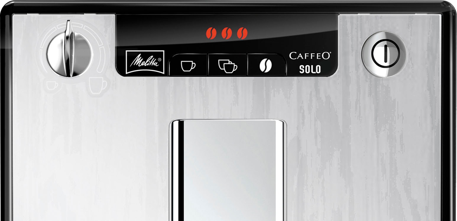 breit XXL für Jahren E & Kaffeevollautomat Espresso, Perfekt mit Café 20cm Garantie 3 Melitta Organic 950-111, crème Silver«, »Solo® nur
