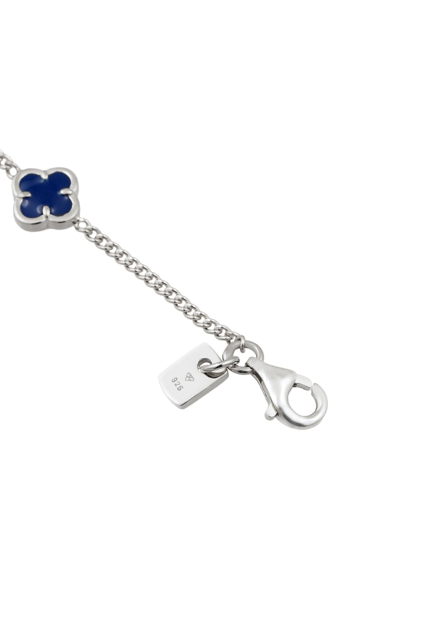 Kuzzoi Armkette »Armband Kleeblatt Emaille 925 Sterling Silber vergoldet«