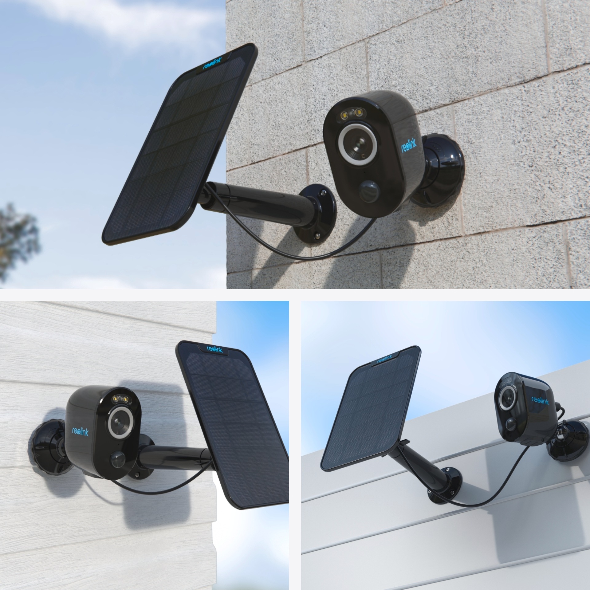 Reolink Überwachungskamera »Argus Serie B330-B - 5MP Akkukamera mit Person/Fahrzeug/Tiererkennung«, Außenbereich, solarbetrieben, Farbnachtsicht, 2,4/5GHz WLAN