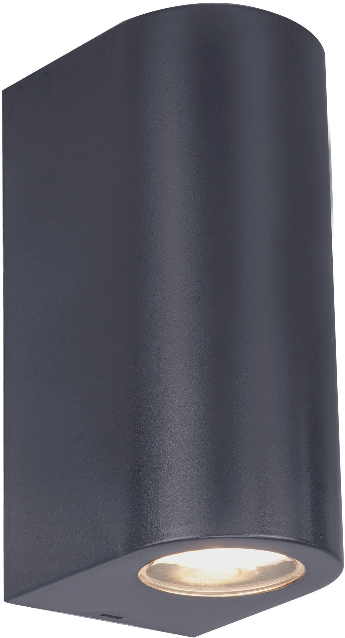 näve Außen-Wandleuchte »Alecto« GU10 1 Stk. zylindrische Form, schwarz, 2 x GU10 excl. Leuchtmittel, H: 15,5cm