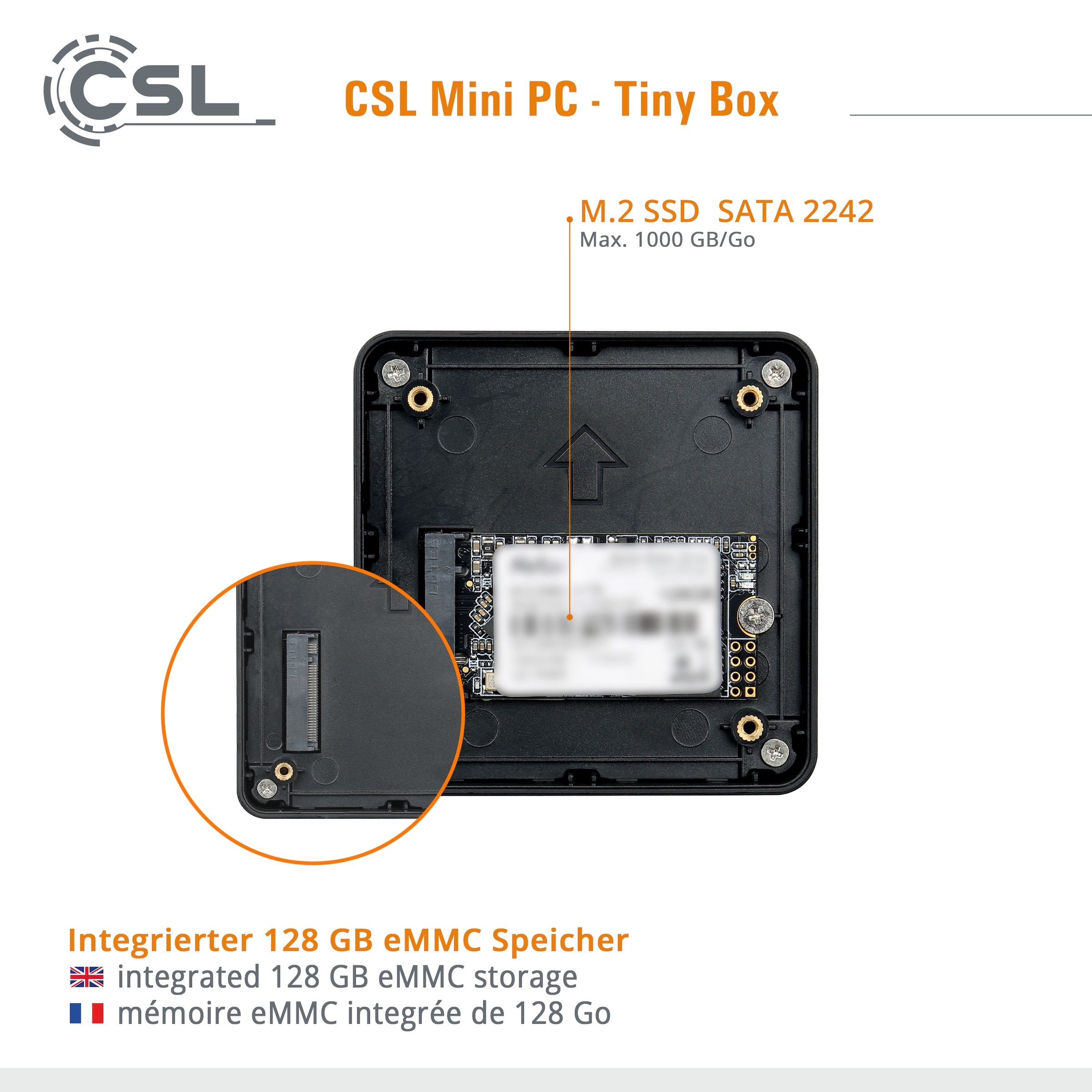 CSL PC »Tiny Box«, Jahre Kabel 3 | 2m XXL ➥ UNIVERSAL Garantie HDMI