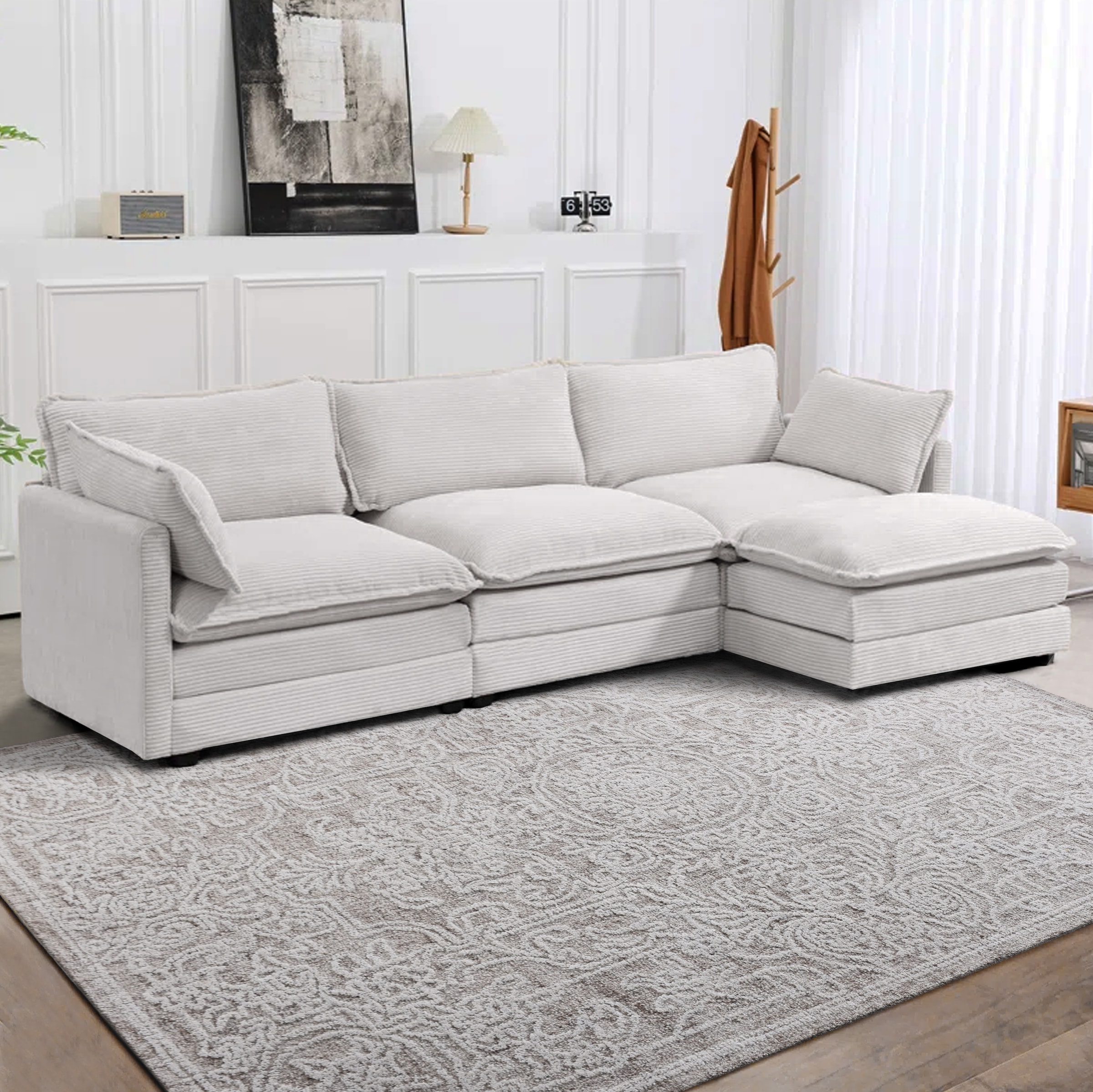 my home Wollteppich »Umea«, rechteckig, 14 mm Höhe, Hoch-Tief-Effekt, Handgearbeitet,Wohnzimmer, Schlafzimmer, Esszimmer