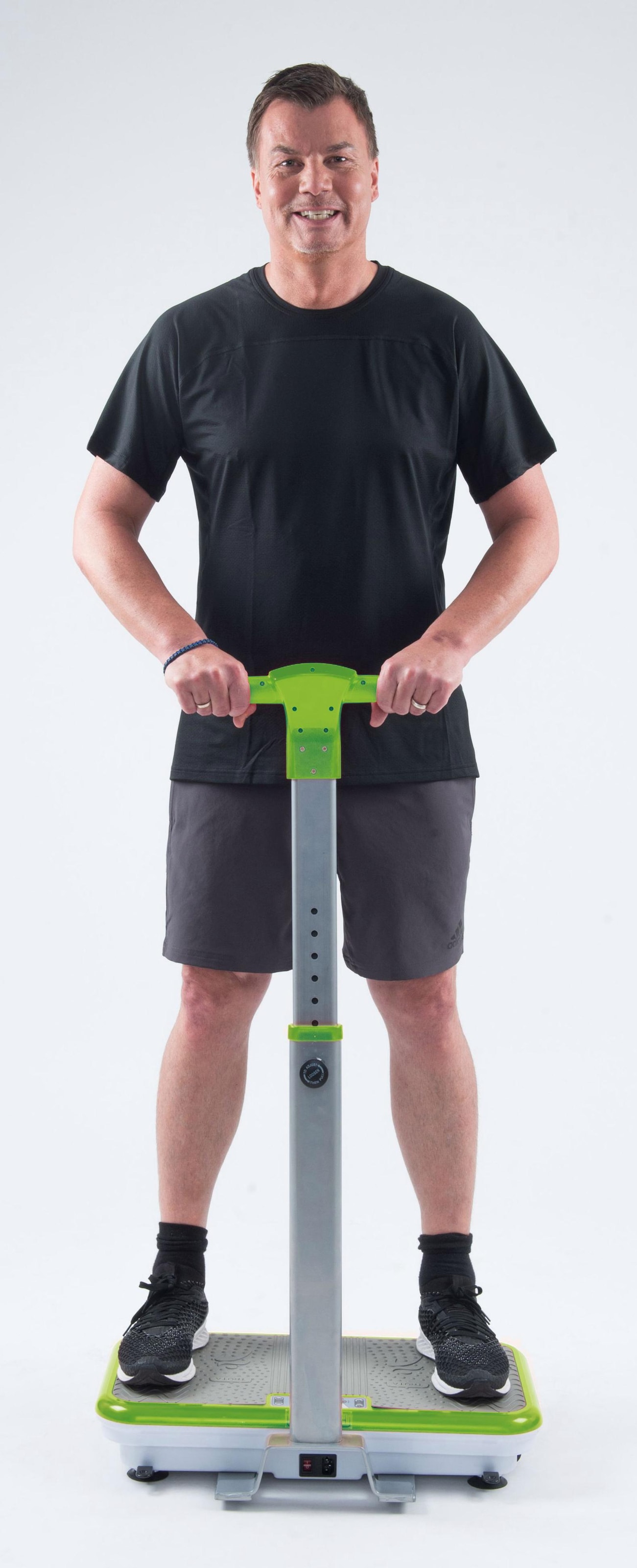 MediaShop Vibrationsplatte »VIBROSHAPER«, 3 Intensitätsstufen, (Set, mit Trainingsbändern), mit abnehmbarer Haltestange