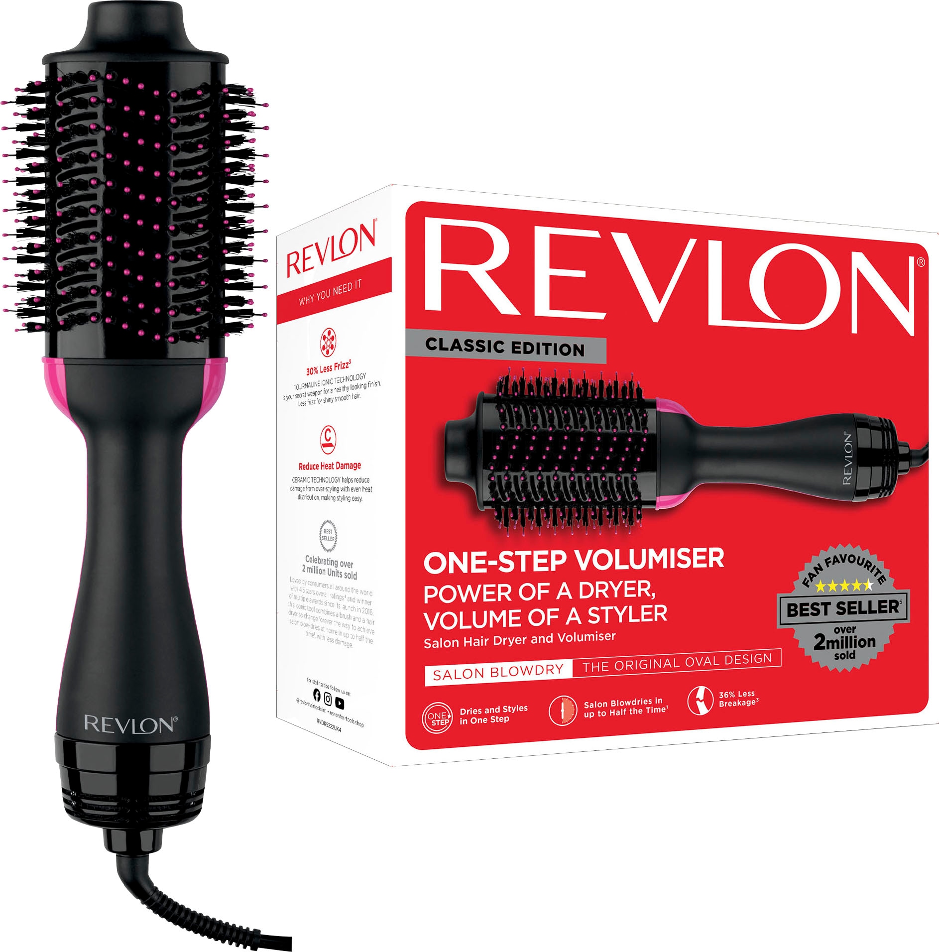 Revlon Haartrockner »RVDR5222E«, 800 Volumiser Dryer Jahren Salon & mit XXL One-Step Garantie Hair 3 W