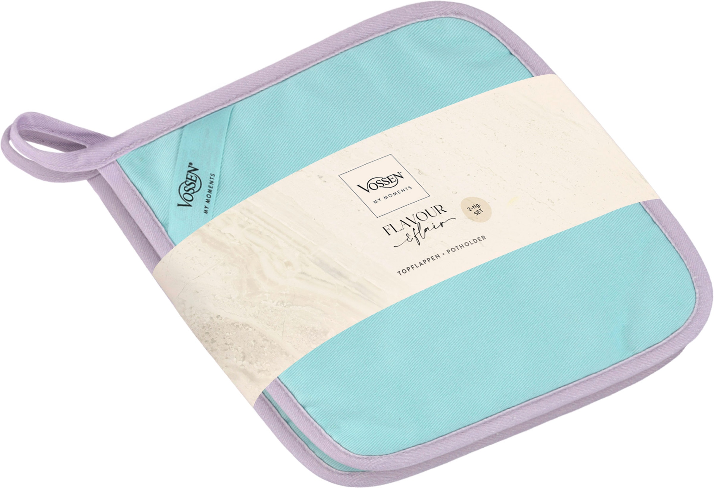 Vossen Topflappen »SET Oven Chic 2x Topflappen« mit Silikonbeschichtung im Lobster-Design, Hitzebeständig bis 250°