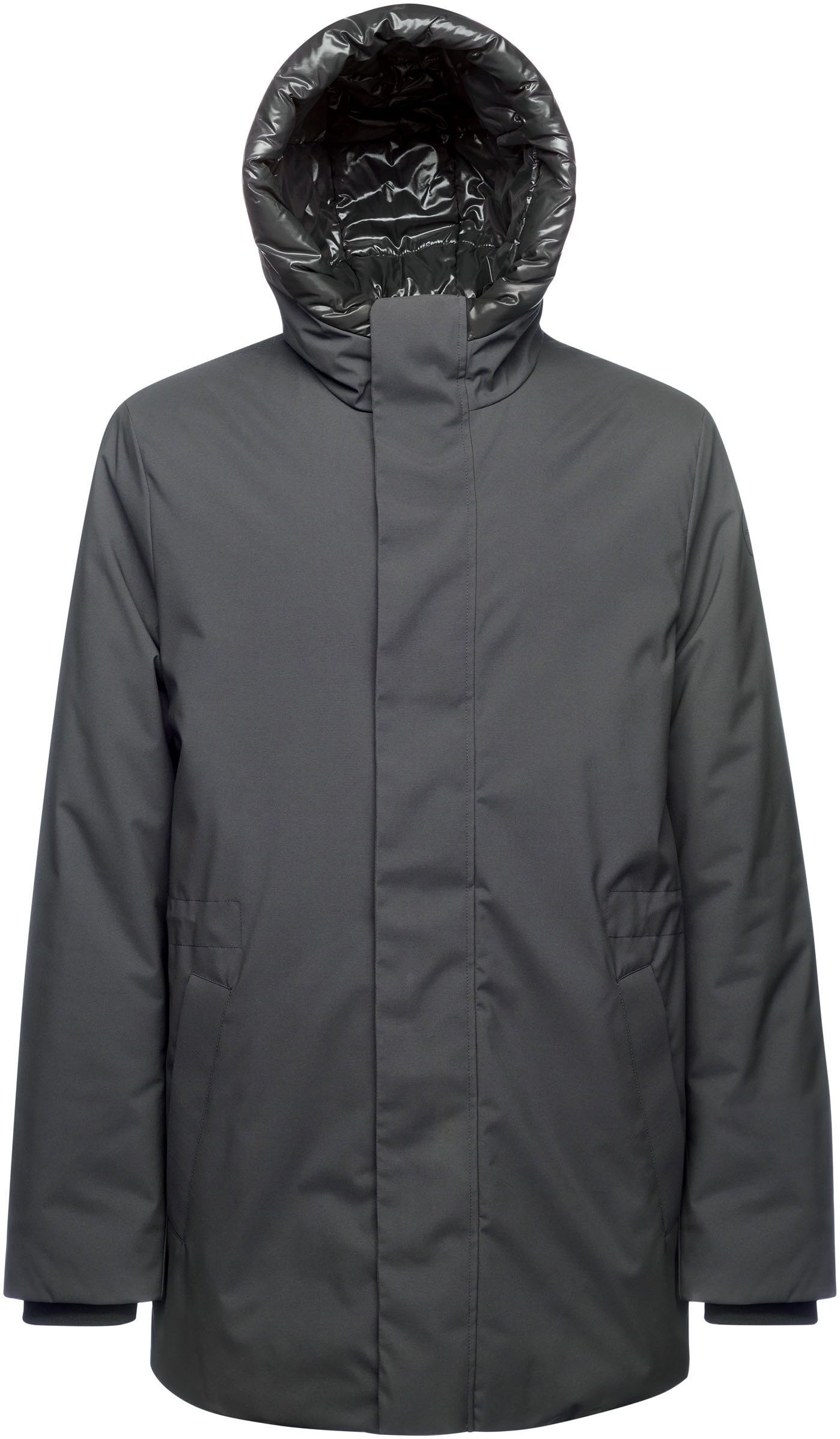 Geox Langjacke »SPHERICA«, mit Kapuze, mit verdecktem Reißverschluss & Druckern, Leistentaschen, Kapuze