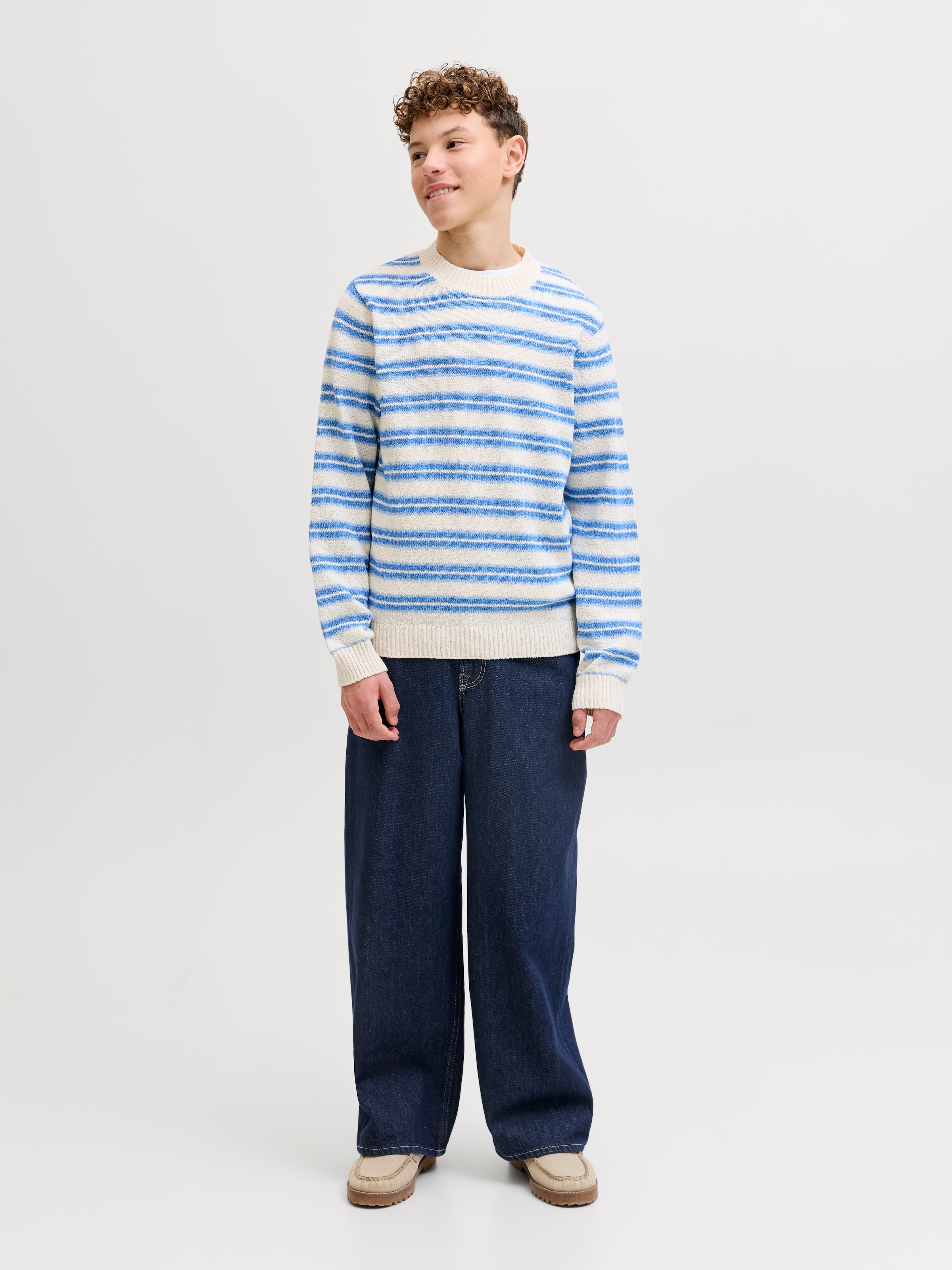 Jack & Jones Junior Weite Jeans »JJIDAVE JJORIGINAL NS 201 SN JNR« Baumwolle, weit geschnitten