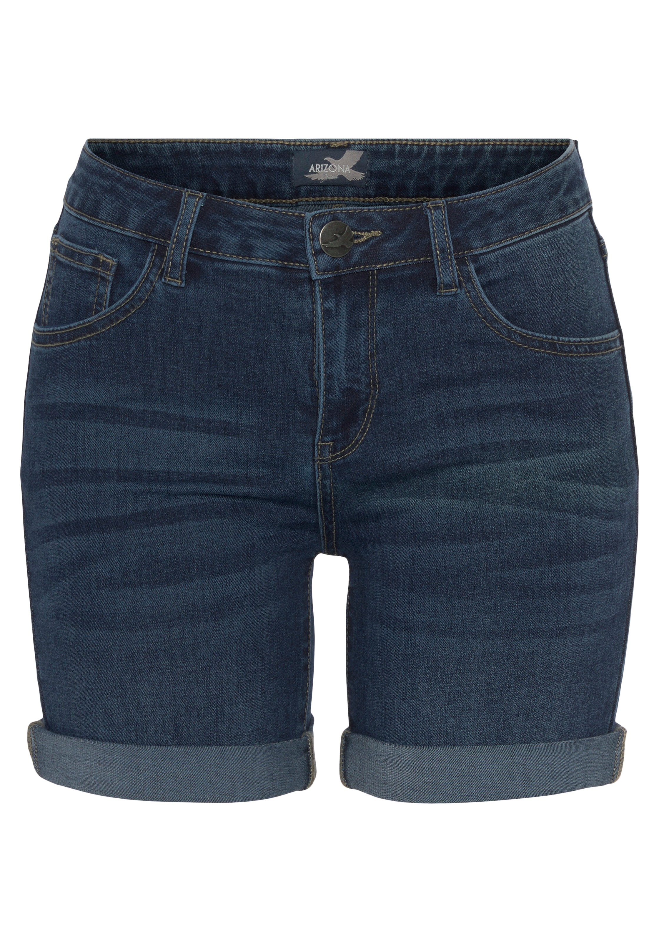 Arizona Jeansshorts »Ultra-Stretch«, extra eng geschnitten, krempelbare Beinabschlüsse