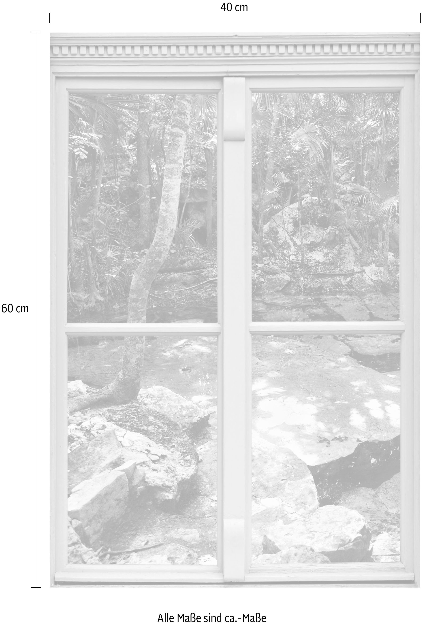 queence Wandsticker »Bach« Wandsticker, Wandbild, selbstklebend, 3D, Fenster