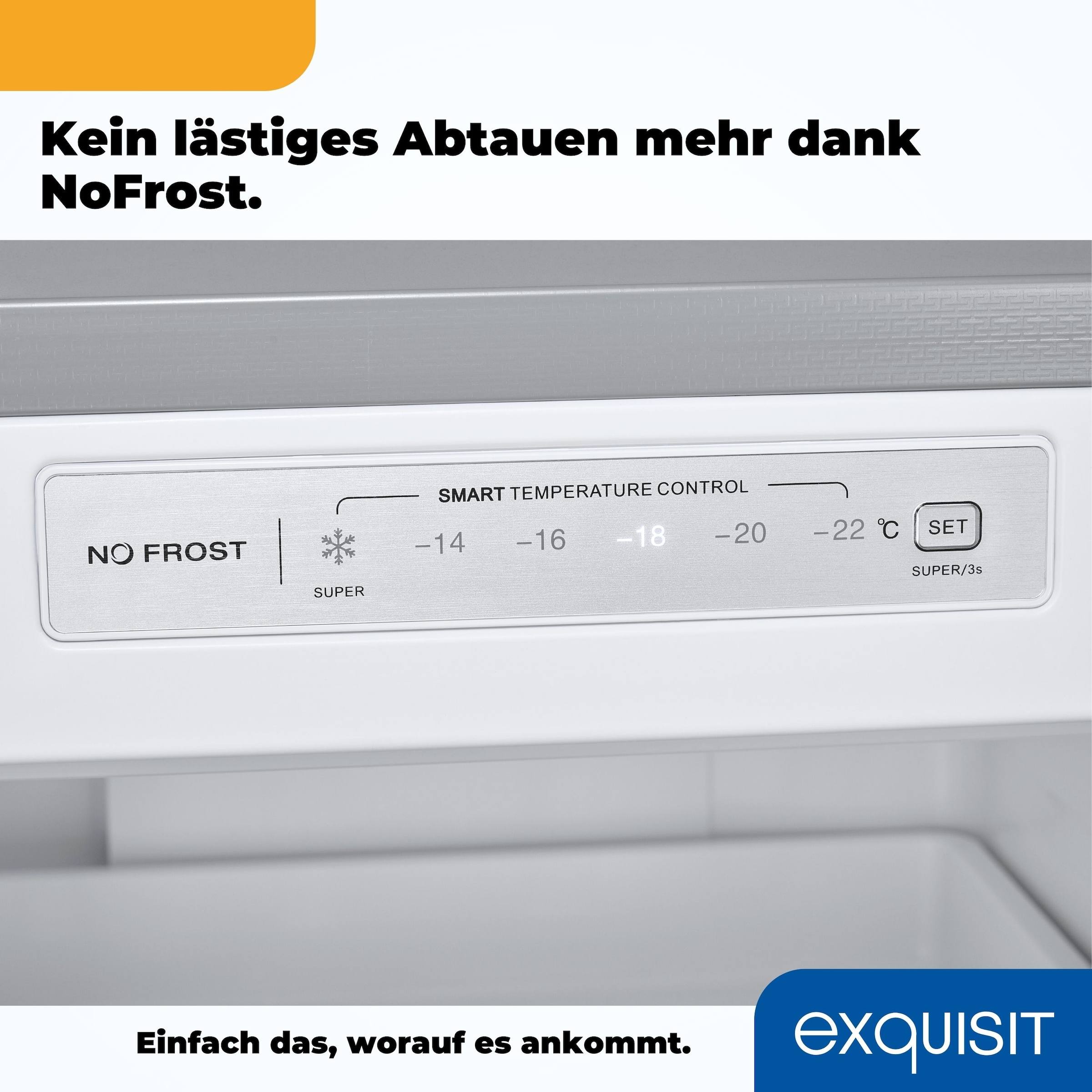 exquisit Gefrierschrank »GS271--H-040E inoxlook«, 171 cm hoch, 54,5 cm breit, Digitale Kontrolle