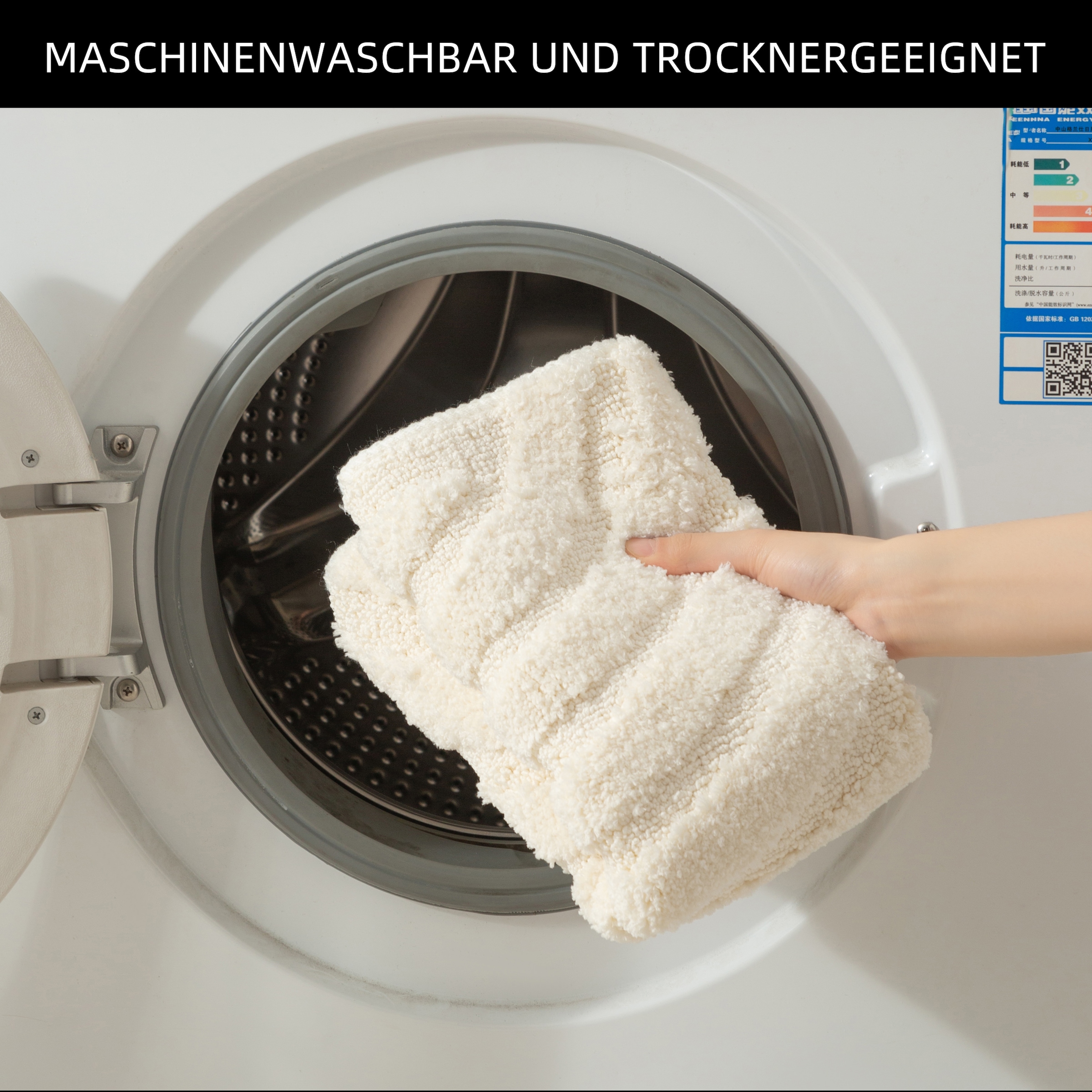 my home Badematte »Epense, Badvorleger, Badezimmer Teppich, Duschvorleger«, fußbodenheizungsgeeignet-schnell trocknend, Badteppich, Uni Farben, Blätter, Hoch-Tief Effekt