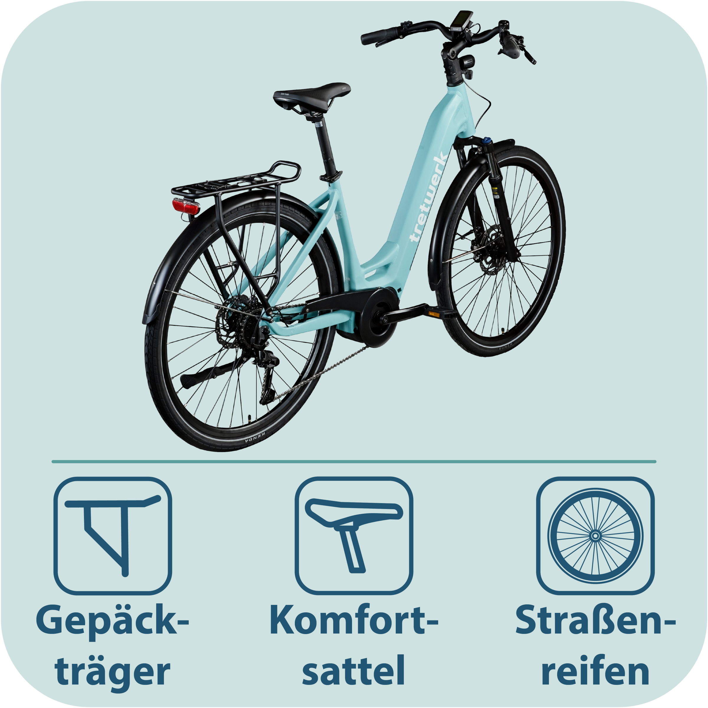 Tretwerk »Amber« 9 Gang Shimano Cues U3020 Schaltwerk Kettenschaltung Mittelmotor 250 W E Bike Damen 28" Elektrofahrrad 155 - 185cm Hollandrad