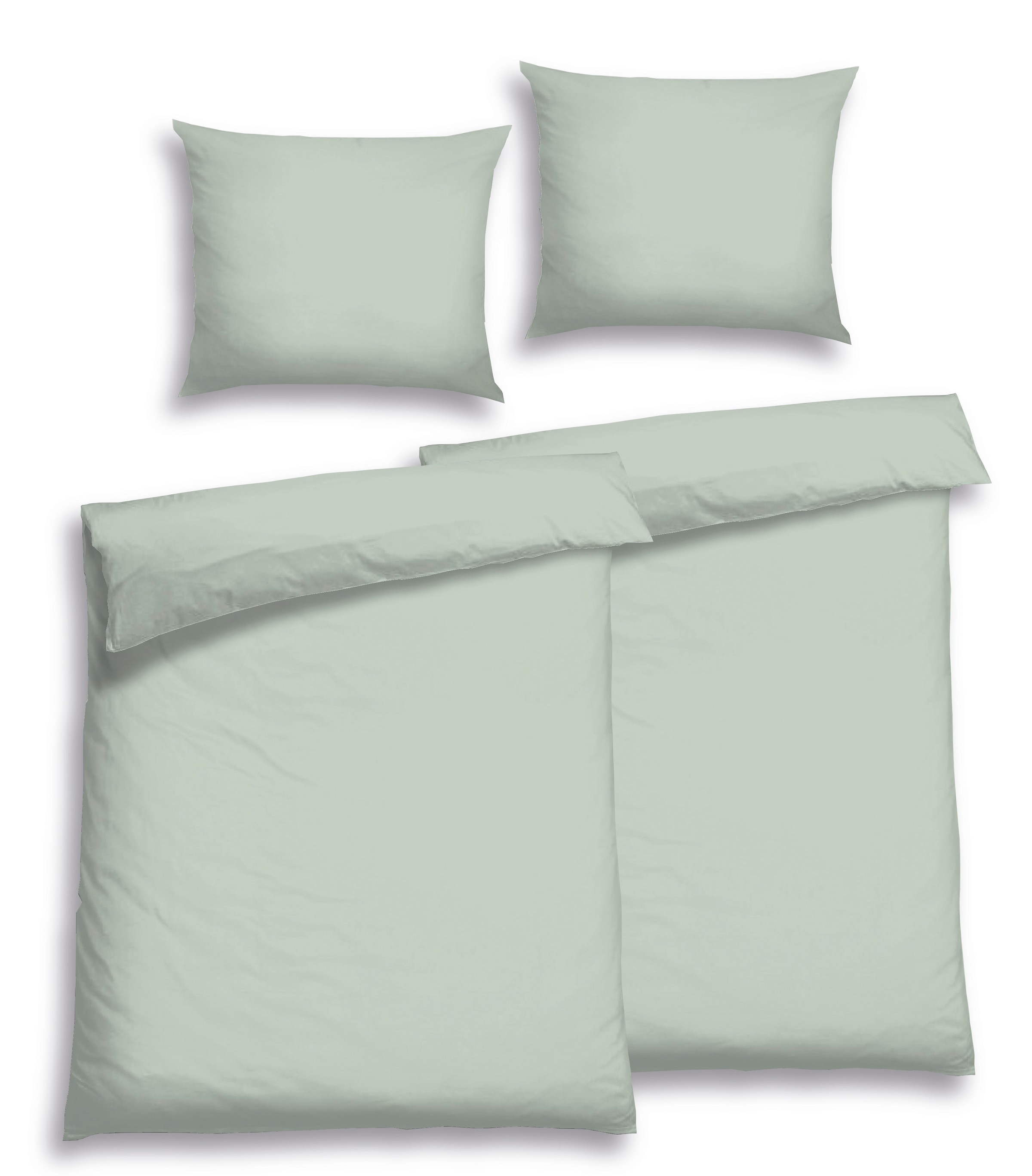 Florella Bettwäsche »Uni, Decade-Edel-Satin aus 100 % Baumwolle«, mit aufwendig gearbeiteter Biese am Kissen
