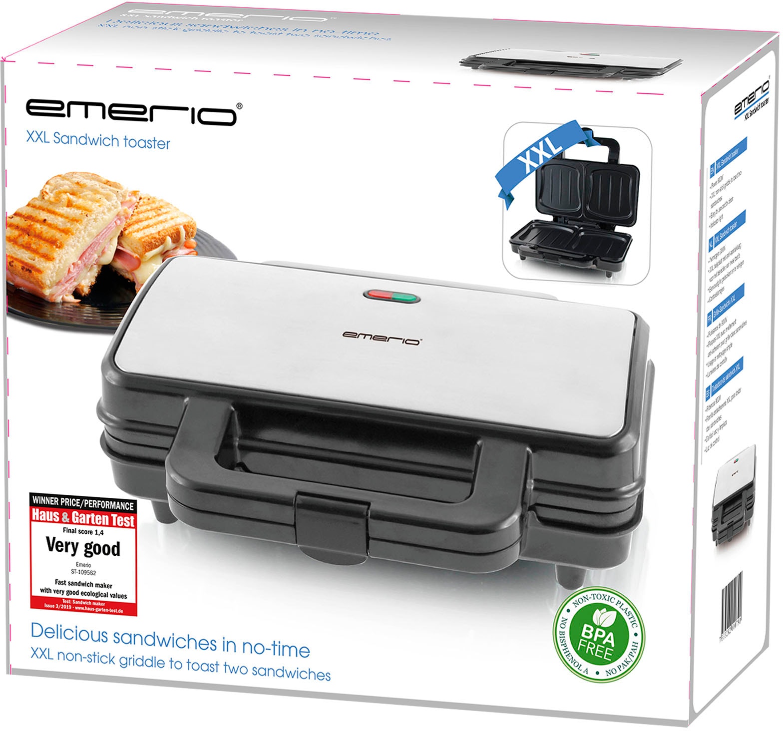 Emerio Sandwichmaker »ST-109562 XXL«, 900 W