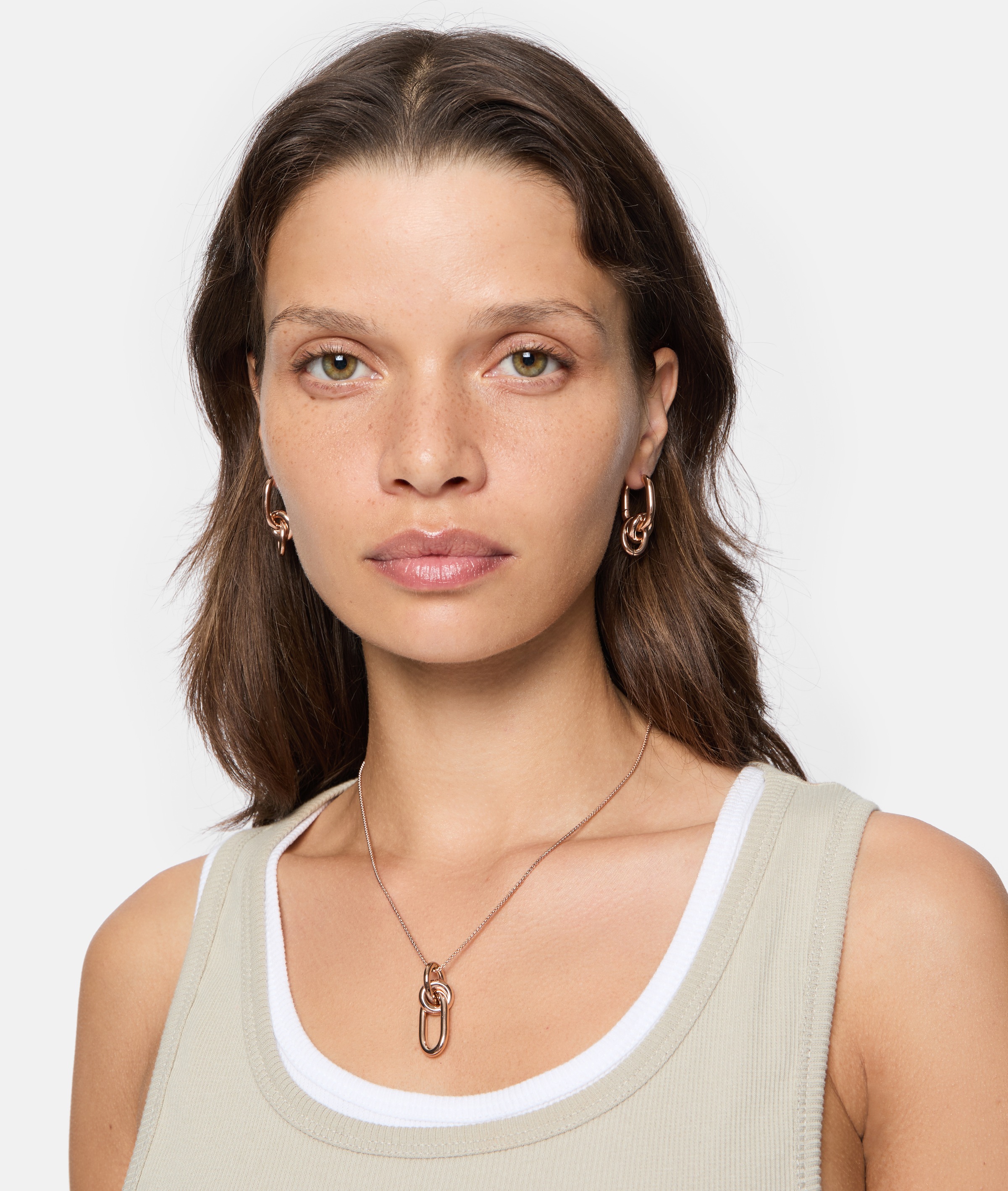 Liebeskind Berlin Paar Creolen »Schmuck Geschenk Edelstahl Ohrringe Modern Knot« Einhänger abnehmbar