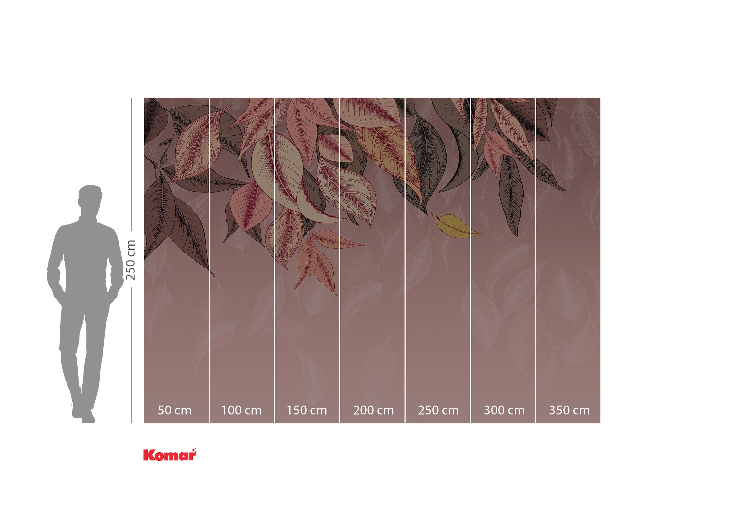 Komar Fototapete »Komar Vlies Fototapete - Falling Leafs - Größe 350 x 250 cm«, bedruckt