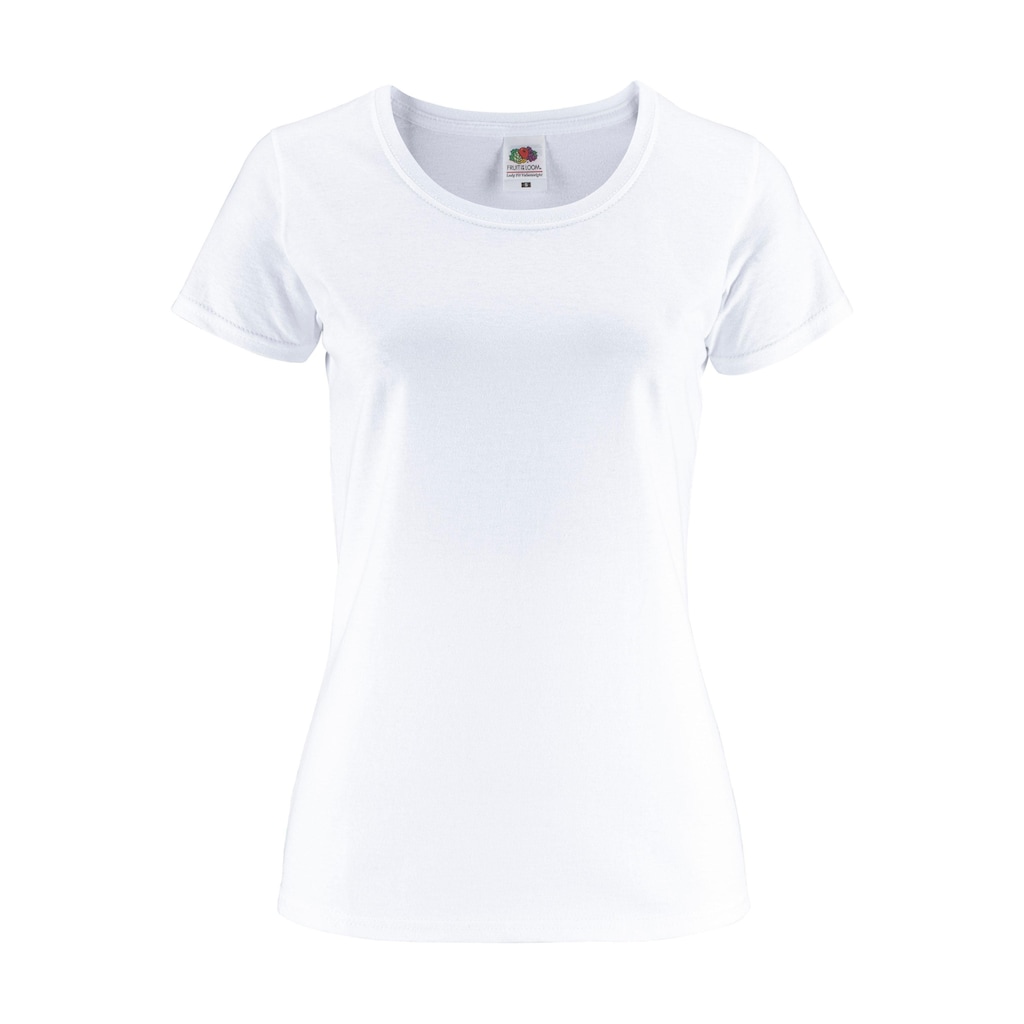 Fruit of the Loom Rundhalsshirt »Lady Fit Premium«, (Packung, 2 tlg., 2er-Pack)