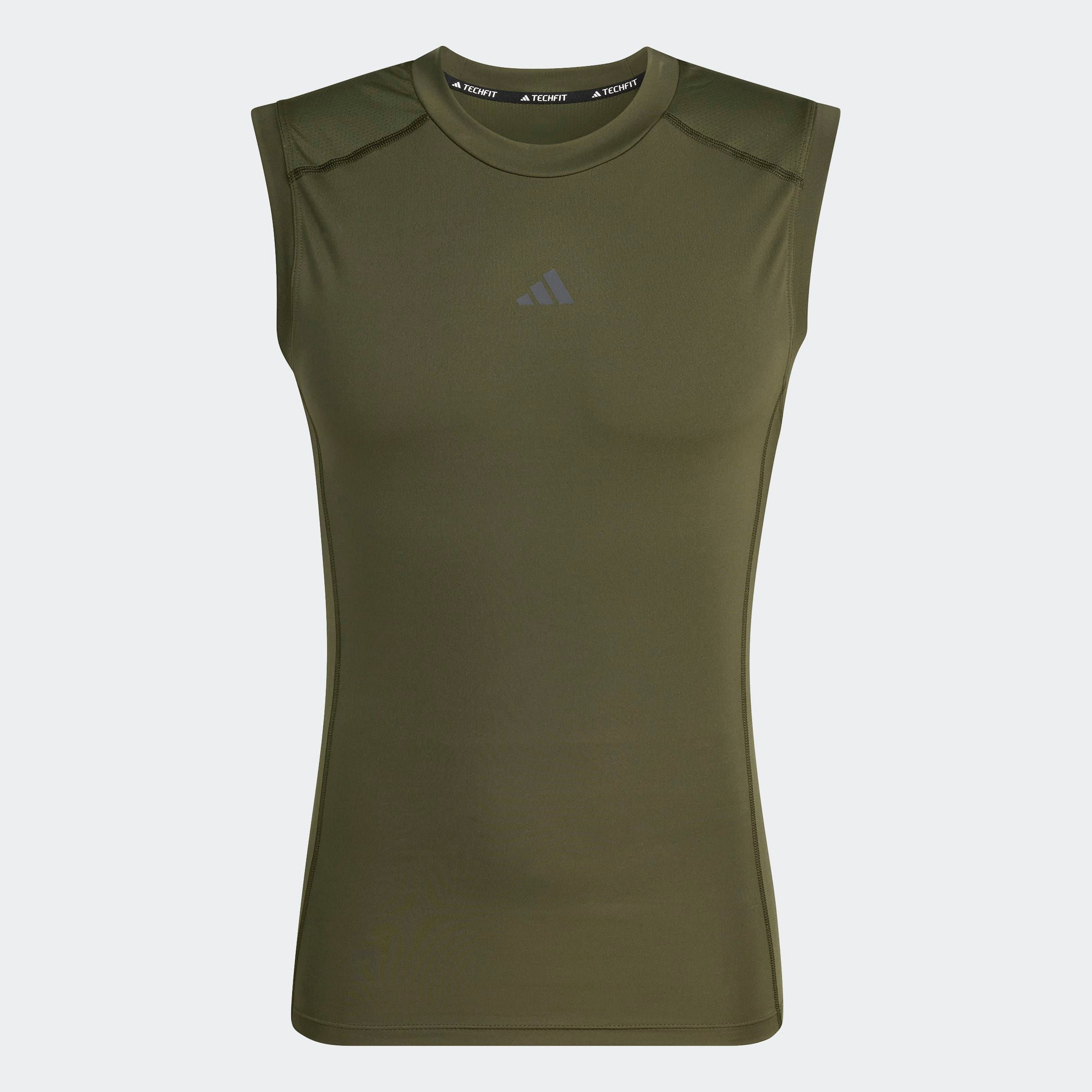 adidas Performance Tanktop »TECHFIT COMPRESSION TRAINING SLEEVELESS« mit Rundhalsausschnitt, ohne Verschluss, normale Länge