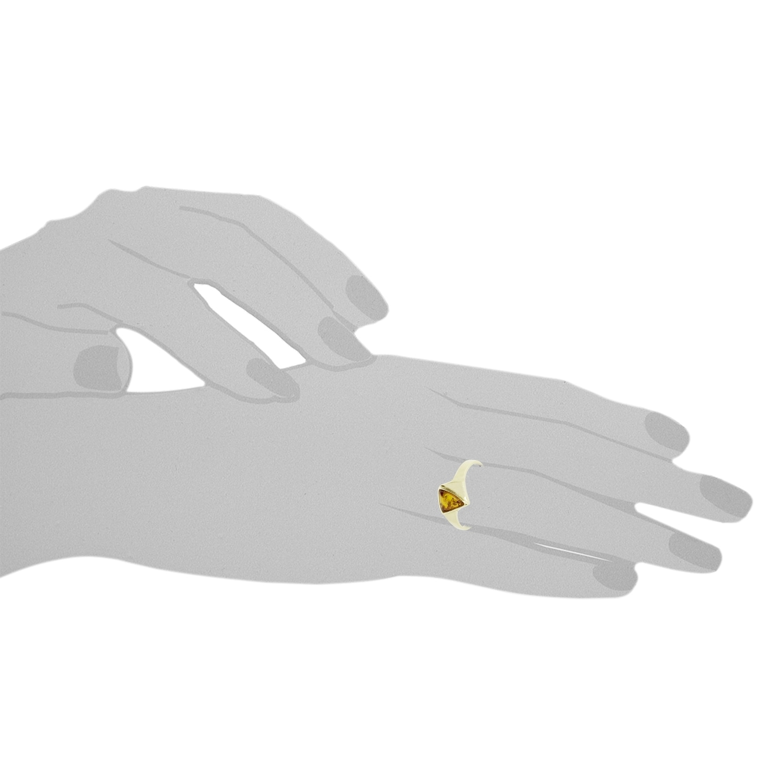 OSTSEE-SCHMUCK Fingerring »- Malou - Gold 333/000 - Bernstein«