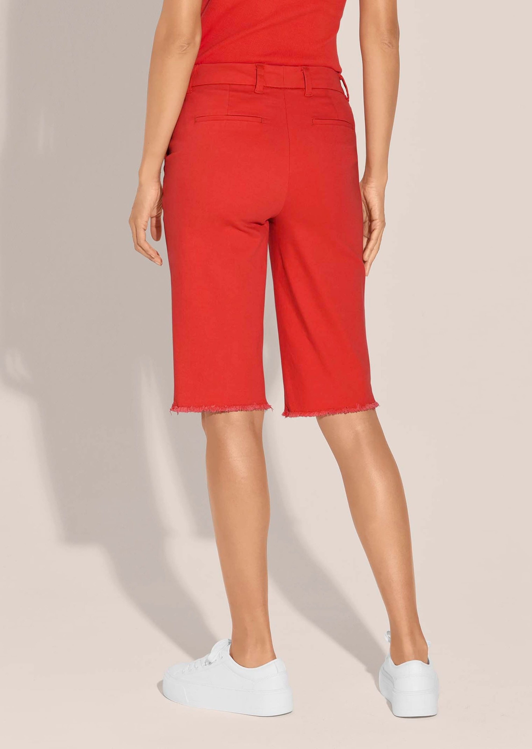 MADELEINE Palazzohose »Bermuda Bermuda mit Fransen«