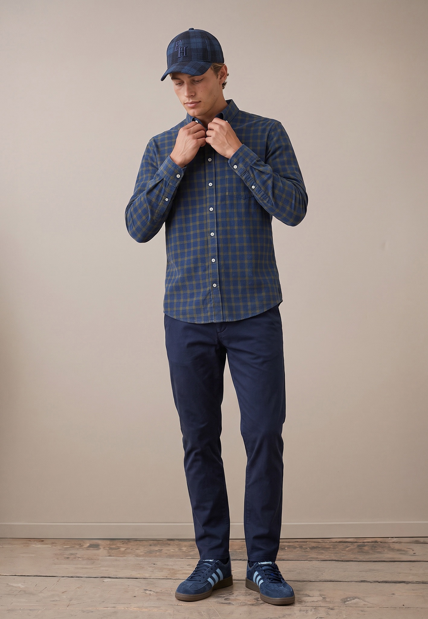 FYNCH-HATTON Karohemd mit Button-Down-Kragen