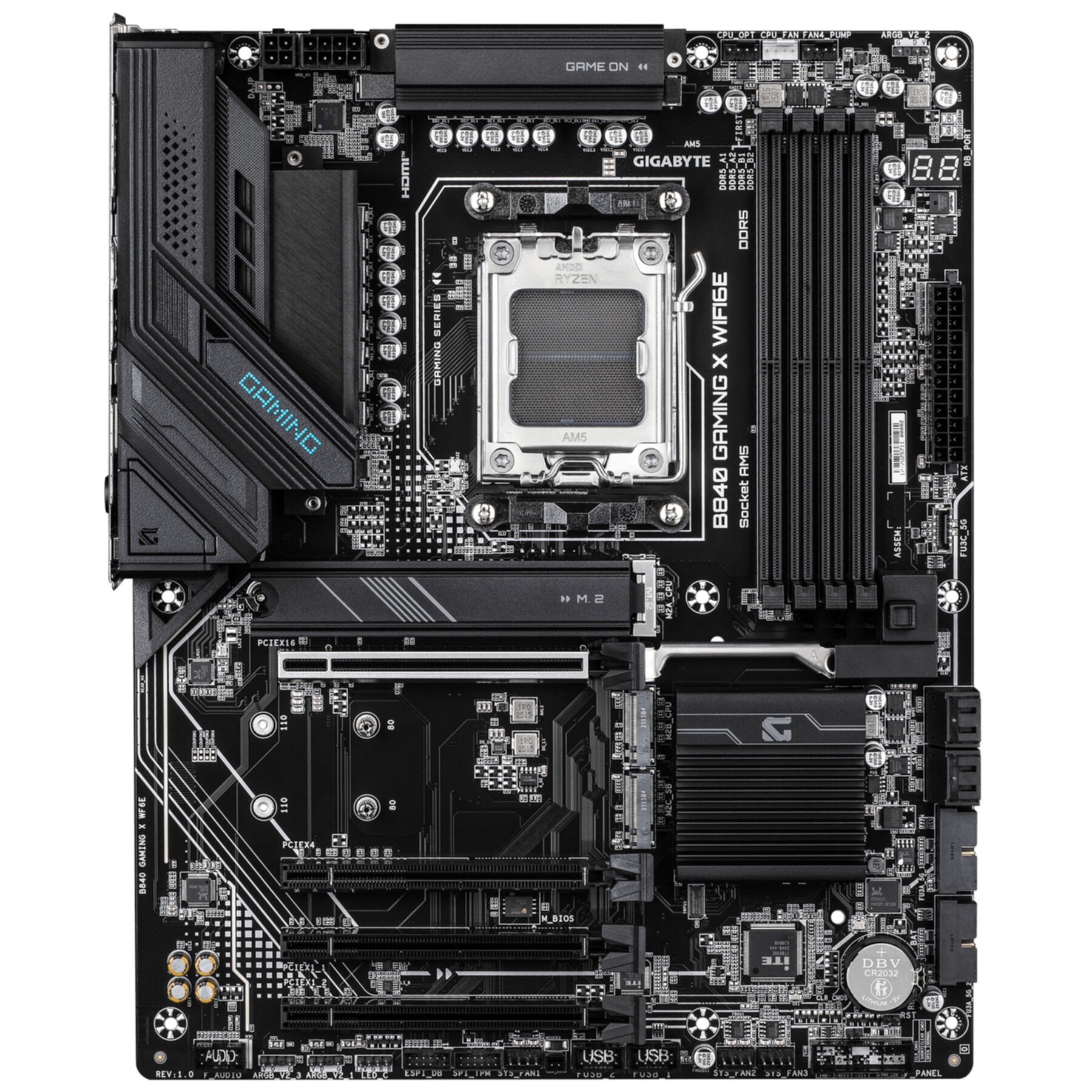 Gigabyte Mainboard »B840 GAMING X WIFI6E Mainboard - AMD Ryzen 9000 Prozessoren, 12+2+2 Ph«
