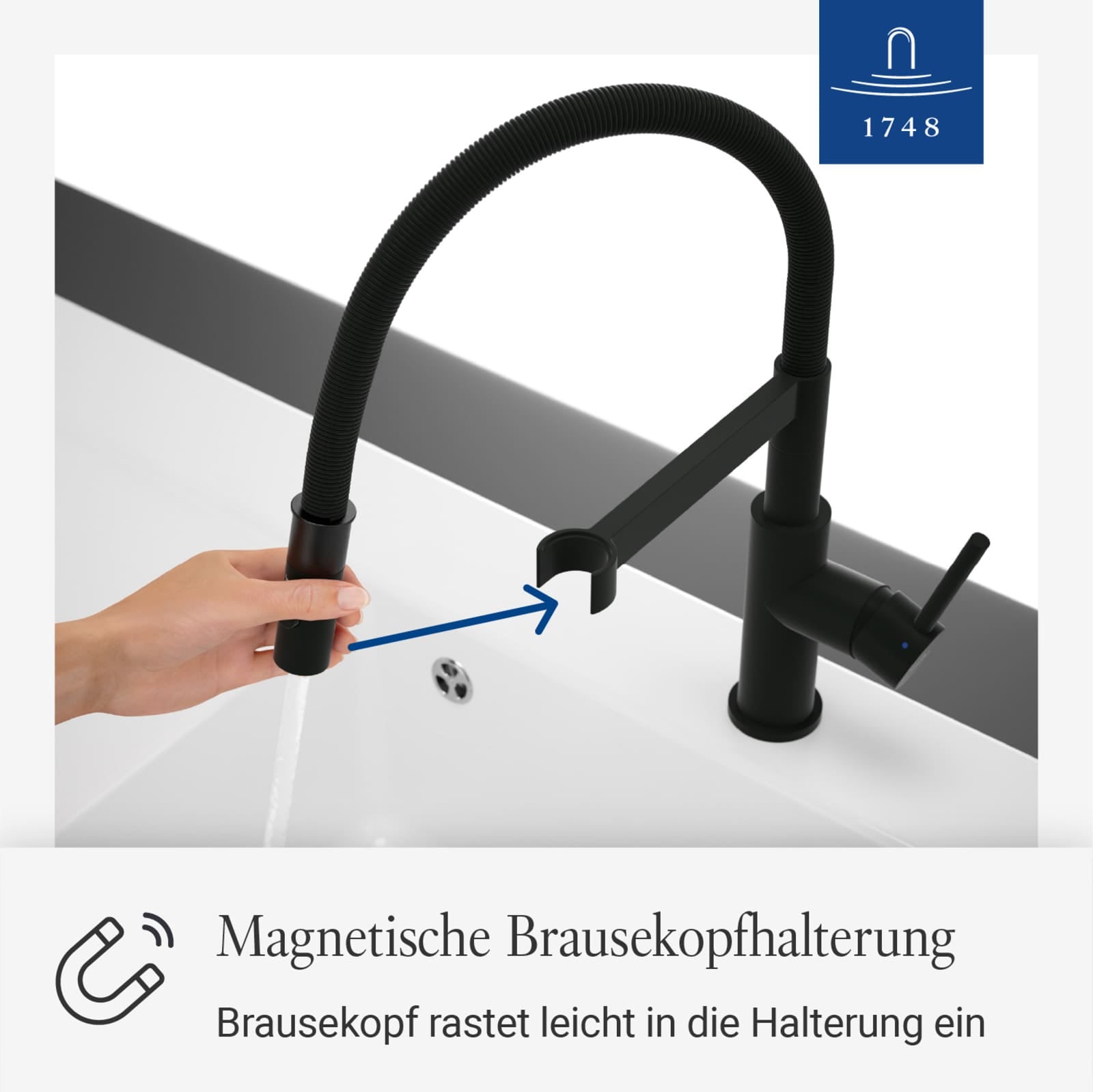 Villeroy & Boch Küchenarmatur »Küchenarmatur Steel Expert Compact 14,3 cm schwarz« 1 Stk. tlg.