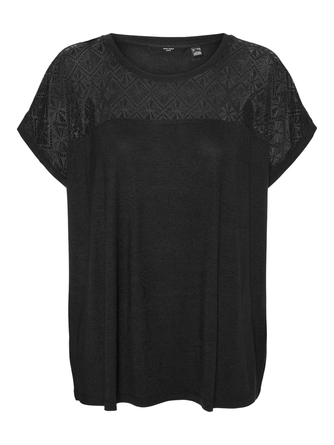 Vero Moda Curve Spitzenshirt »VMCANNE SS O-NECK LACE TOP JRS NOOS CUR«