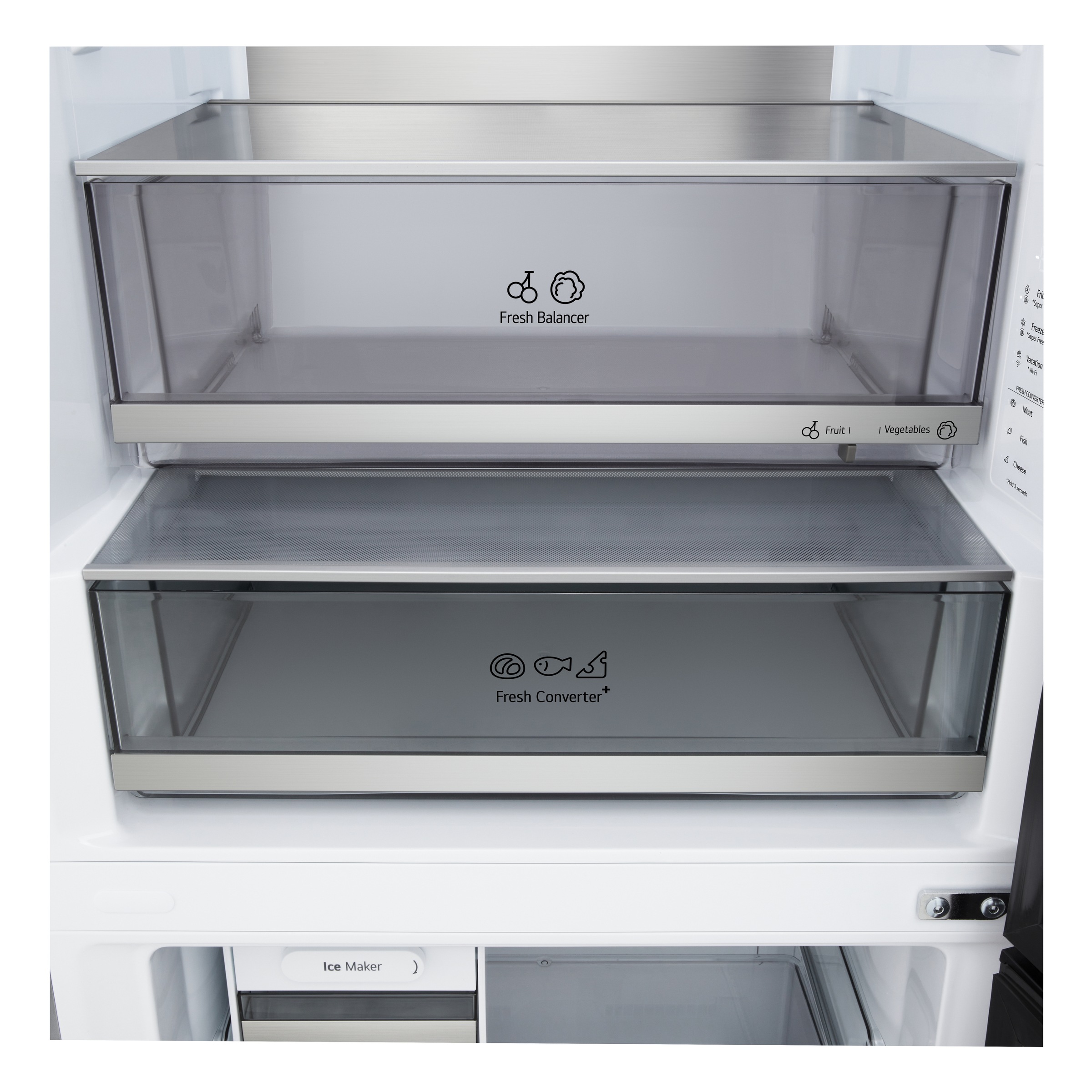 LG Kühl-/Gefrierkombination Serie 7 »GBBW726AMB« 203 cm hoch 69,7 cm breit Vollintegrierbarer Kühlschrank dank frontaler Luftzufuhr und Abluft