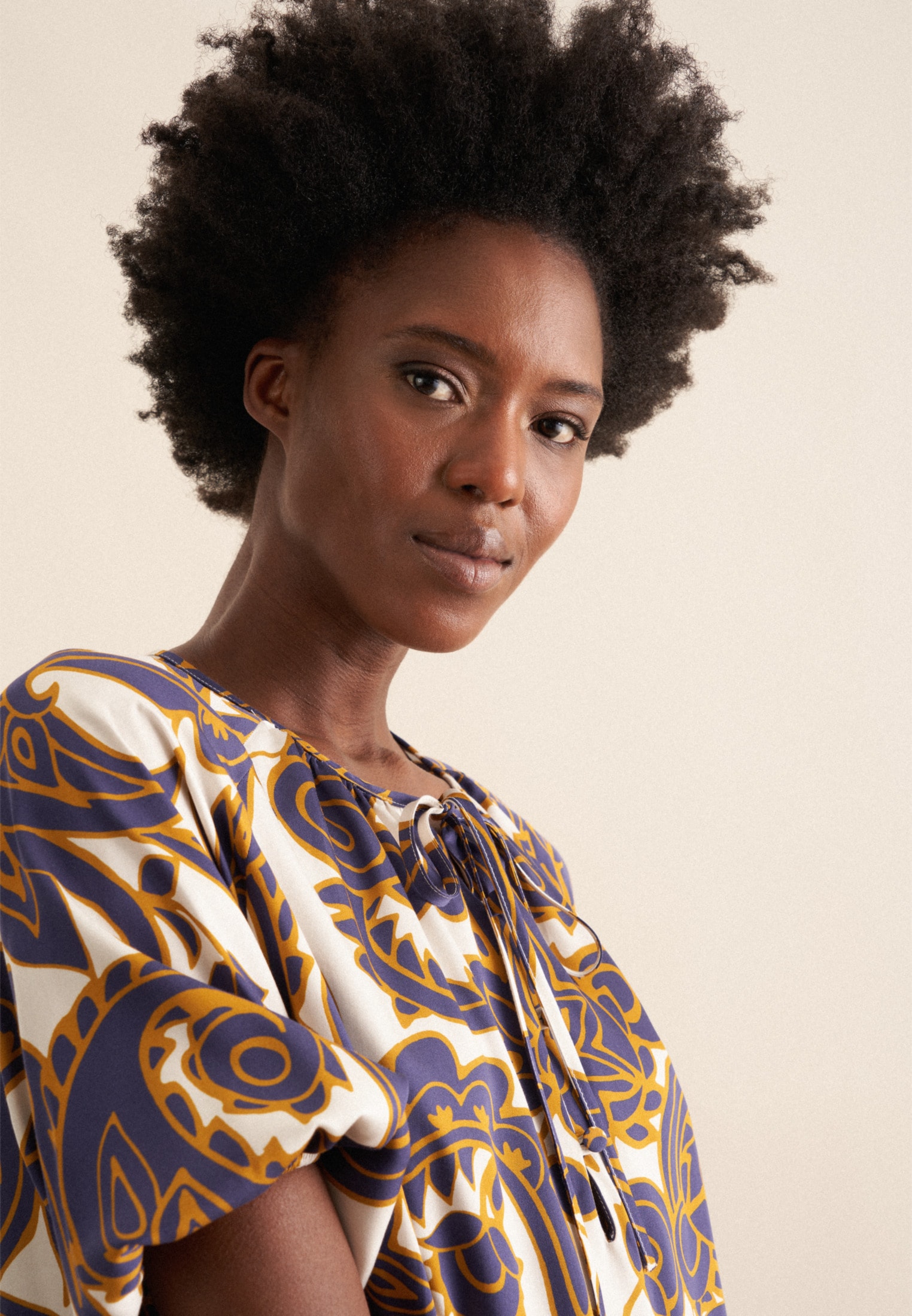 seidensticker Shirtbluse »Schwarze Rose« 1/2 Rundhals Paisley