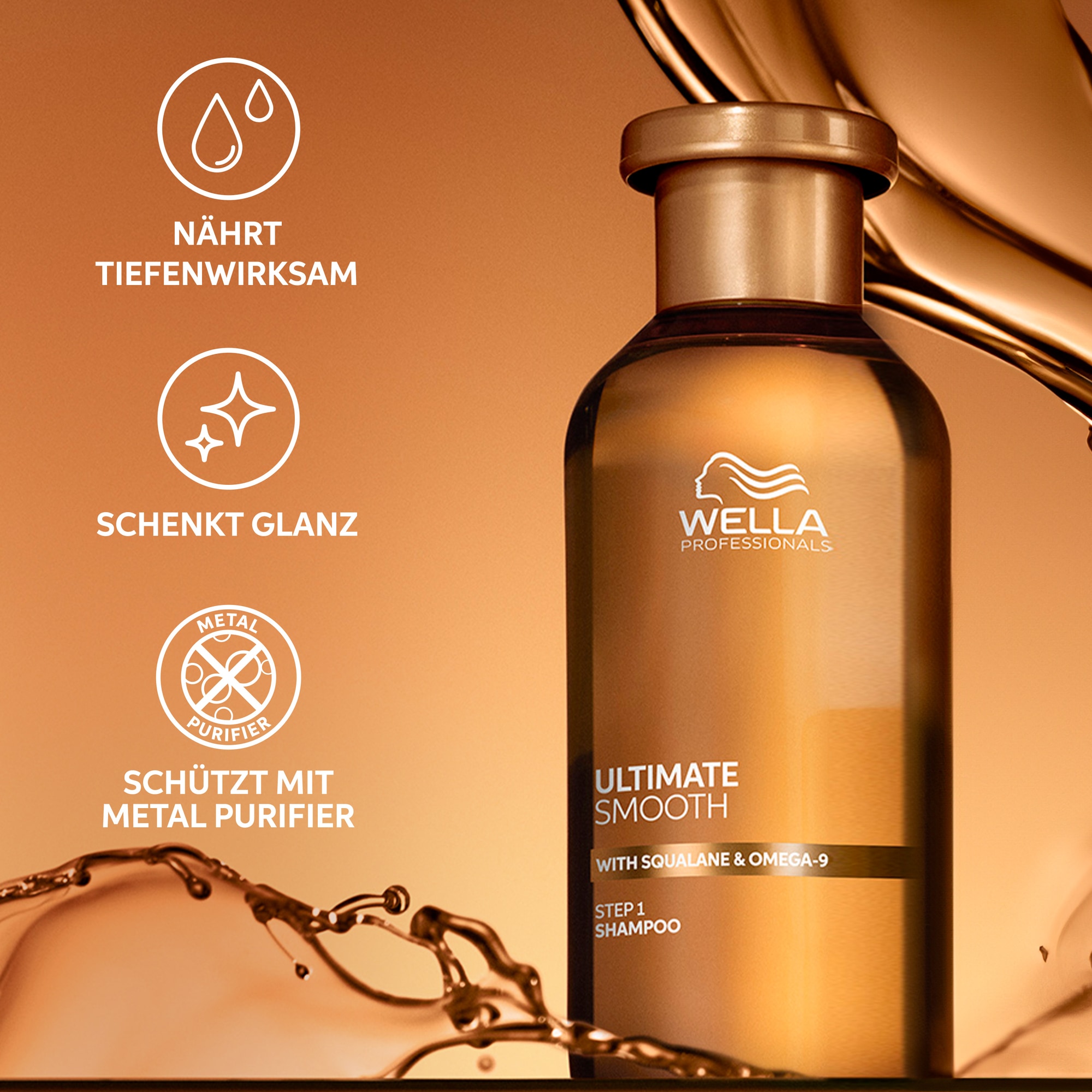 Wella Professionals Haarshampoo »Ultimate Smooth Shampoo« ultimativer Glanz, sorgt für weiches Haar, pflegend