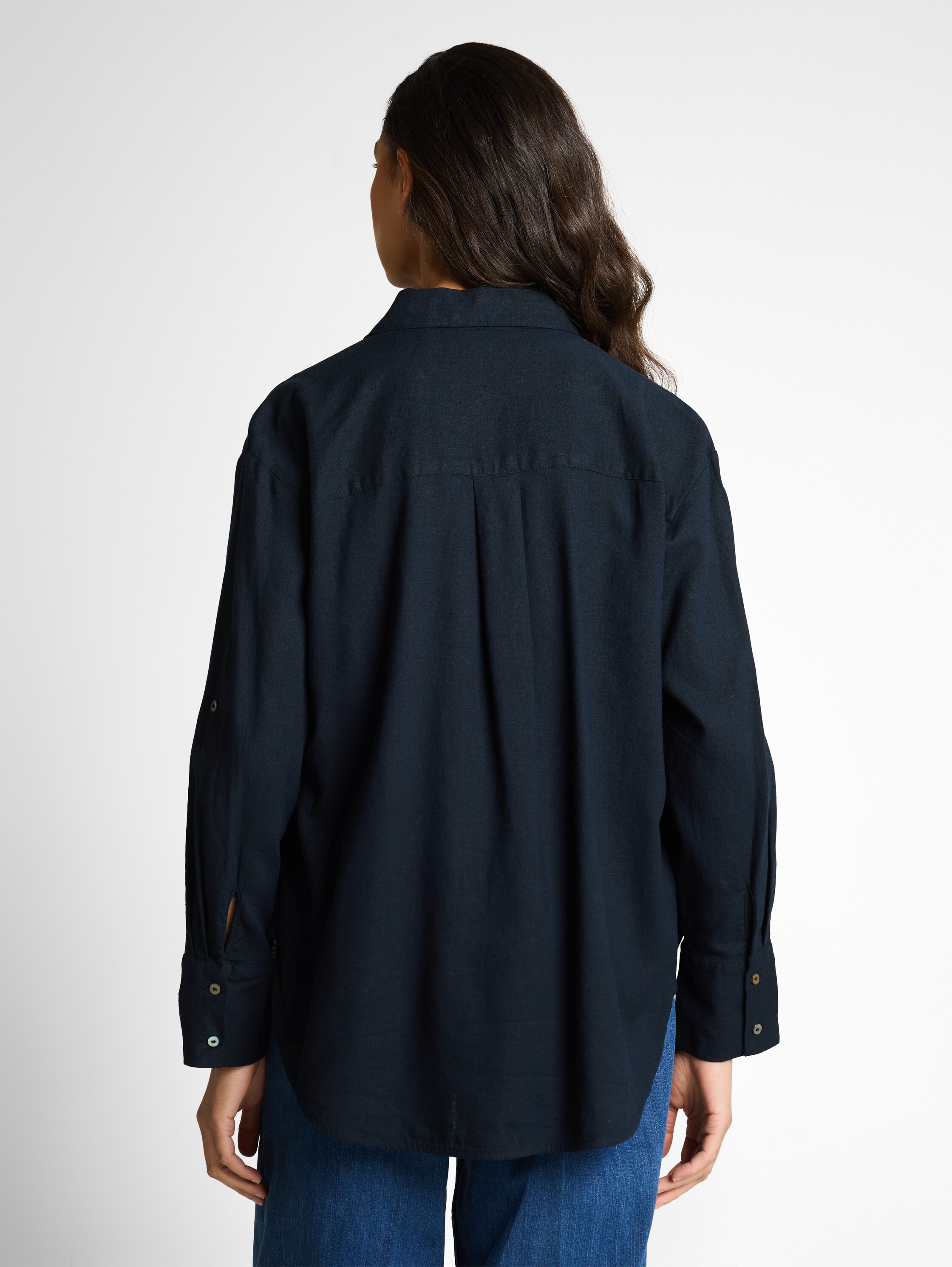 TOM TAILOR Hemdbluse mit Turn-Up Ärmeln