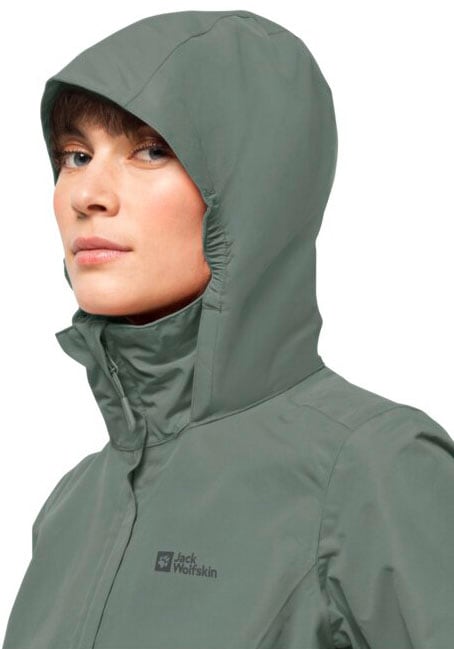 Jack Wolfskin Funktionsjacke »STORMY POINT 2L JKT W«, mit Kapuze, mit verstaubarer Kapuze, wasserdicht, atmungsaktiv und winddicht