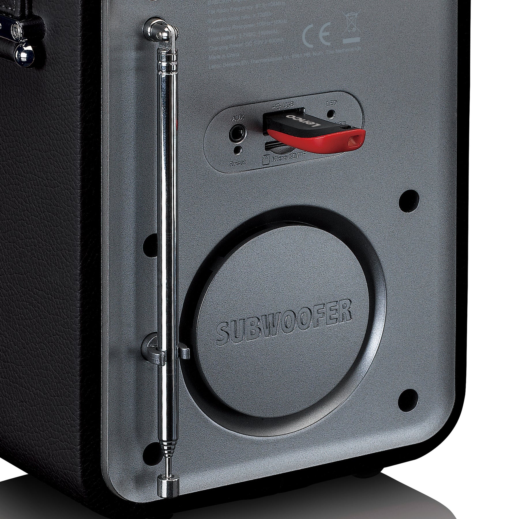 Lenco Digitalradio (DAB+) »PDR-051« (Bluetooth Digitalradio (DAB+) | FM-Tuner mit RDS ) mit Subwoofer, Bluetooth und Sleep-Timer