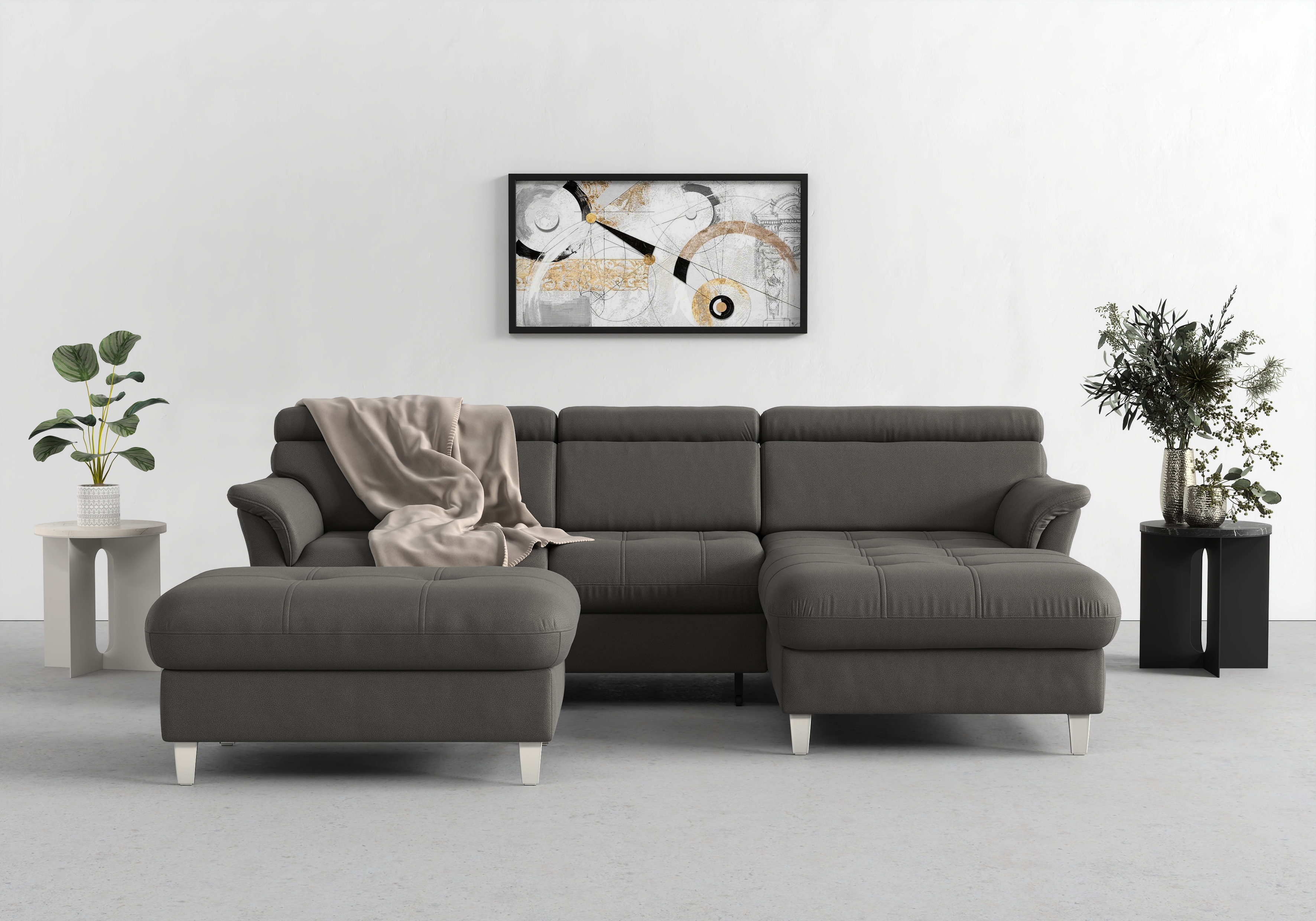 sit&more Ecksofa "Marano L-Form" inklusive Kopfteilverstellung, optional Schlaffunktion & Bettkasten