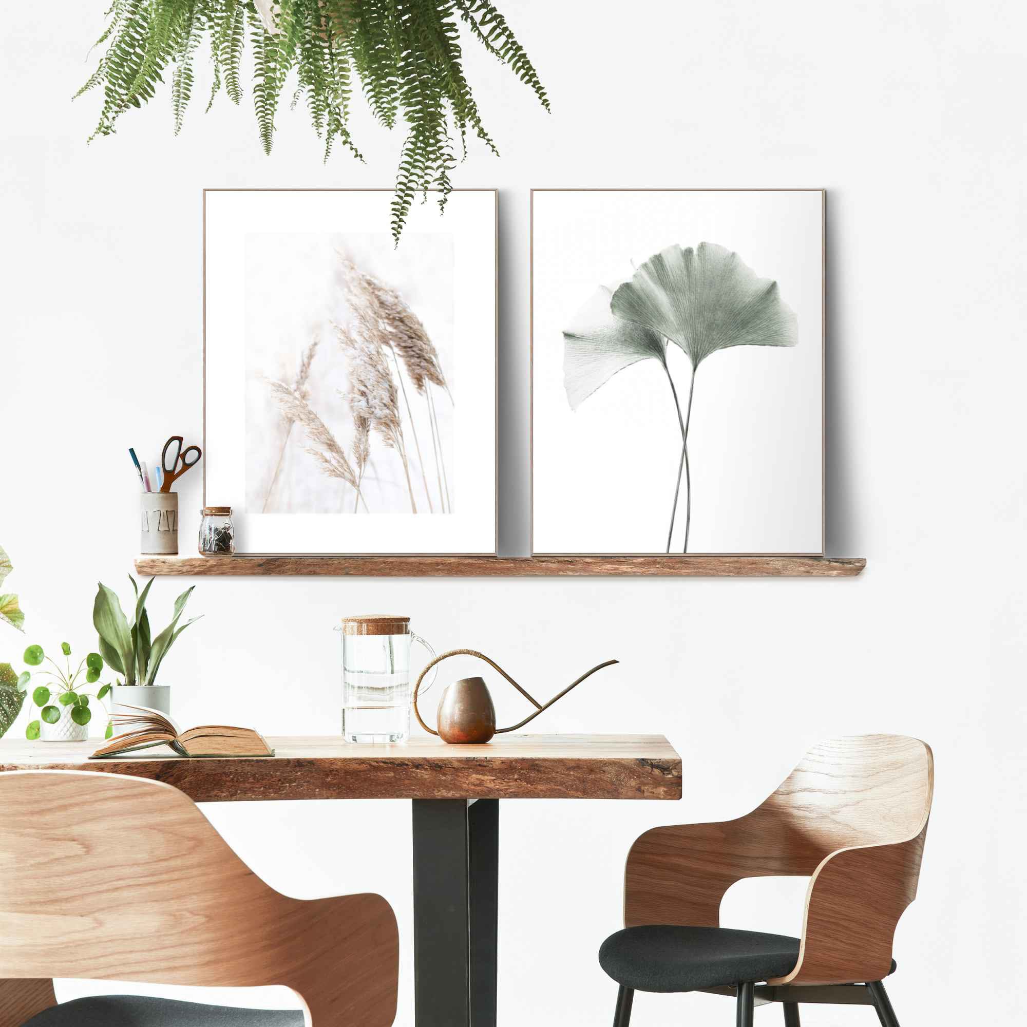 Ginkgo«, Botanisch bestellen Pflanzen Set St.) (2 auf - Wandbild - grun Reinders! Natur, »Wandbilder Raten Natur