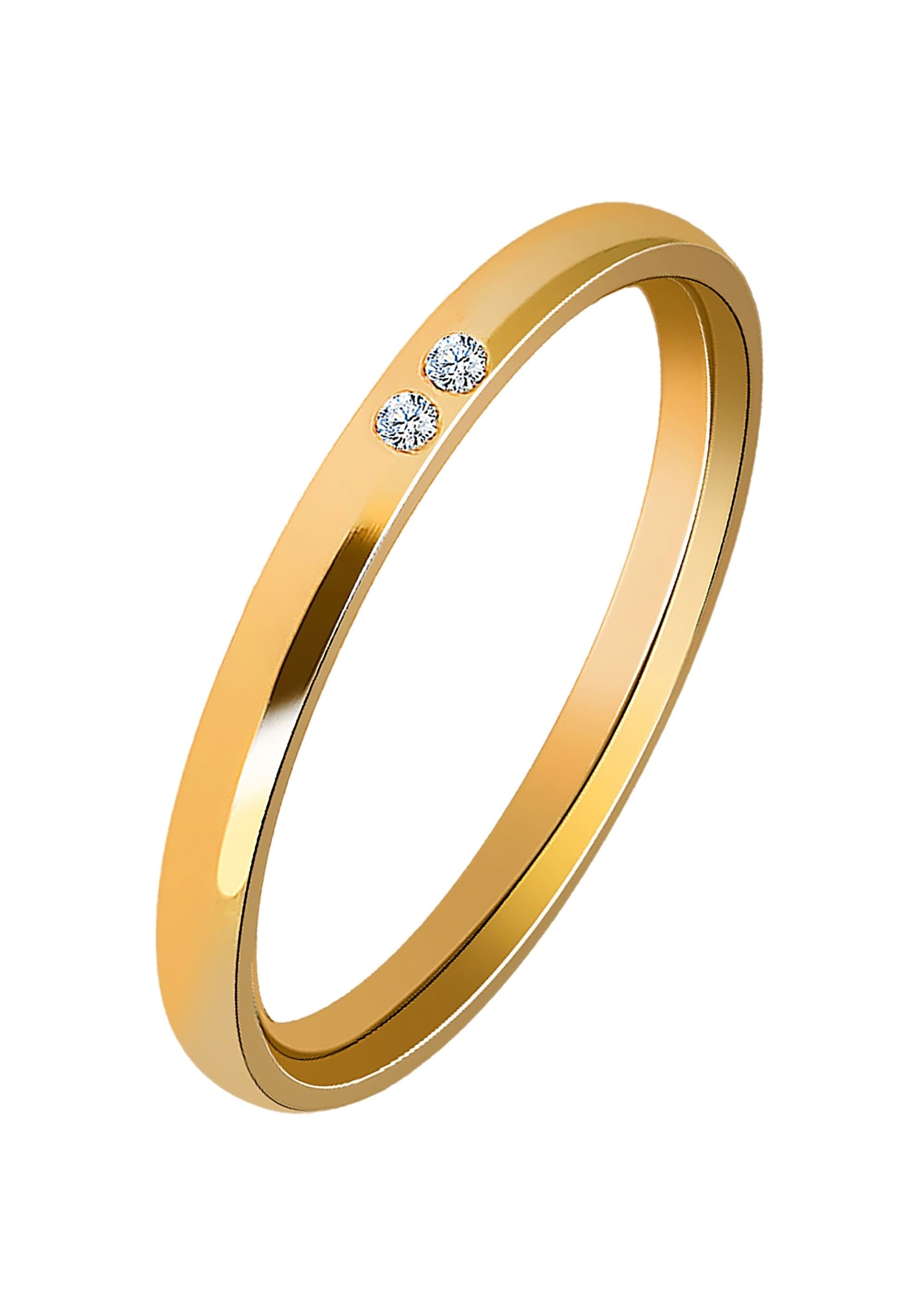 AKZENT Fingerring »Silva, goldfarbig, langlebig«