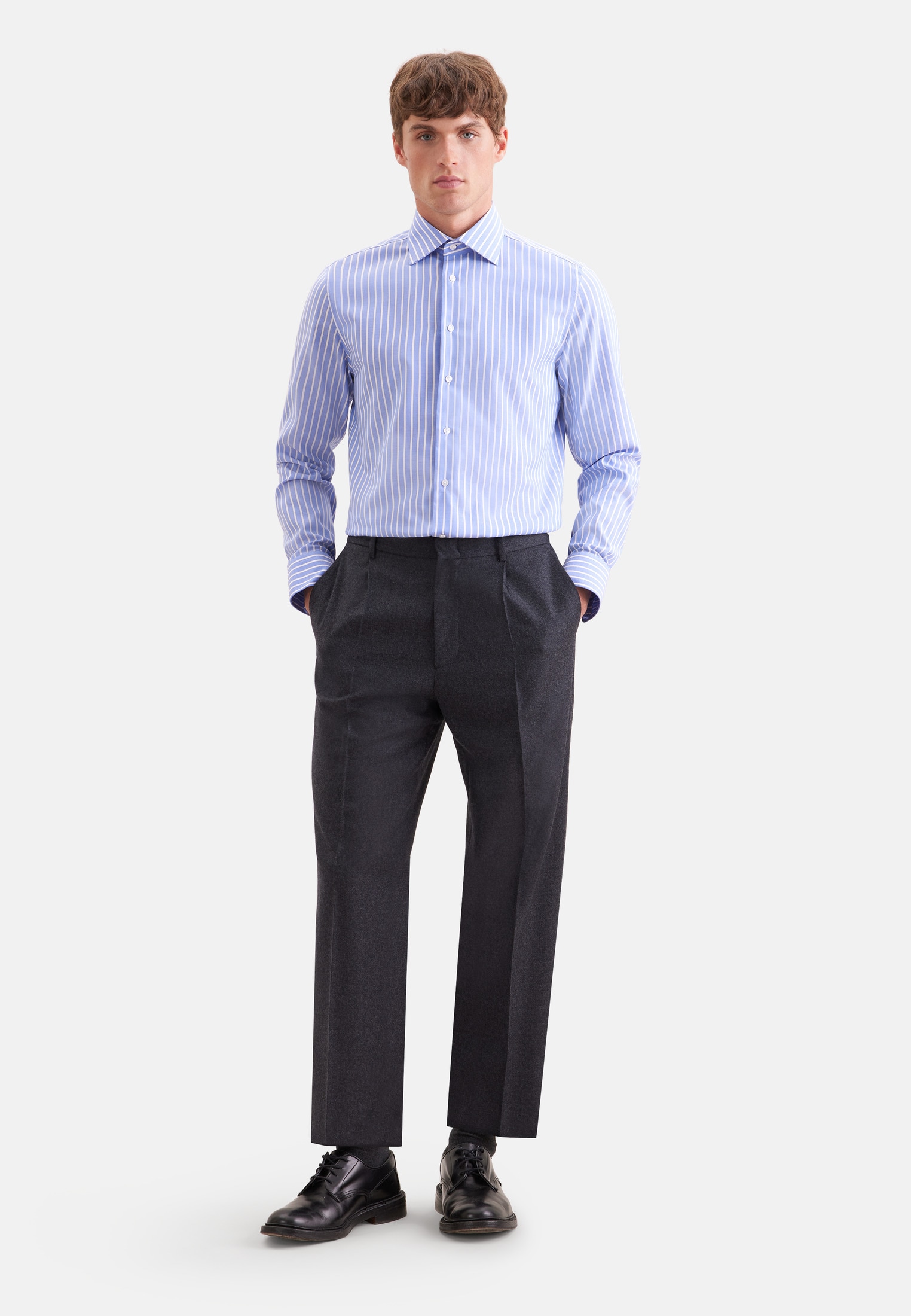 seidensticker Businesshemd »Schwarze Rose« Slim 1/1 Kentkragen Gestreift