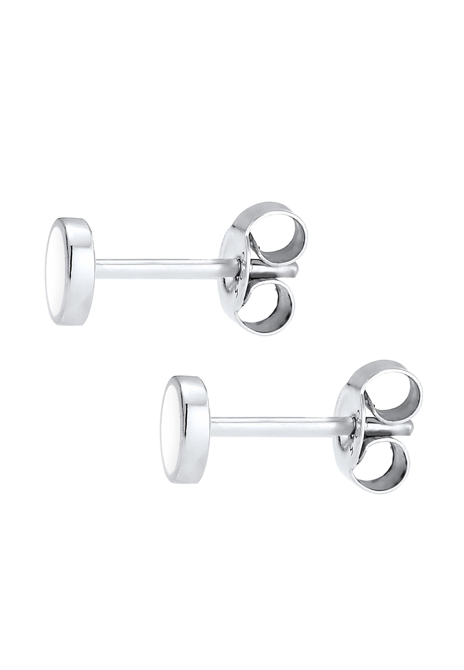 Elli Paar Ohrstecker »Ohrringe Kreis Geo Rund Basic Emaille 925 Silber«