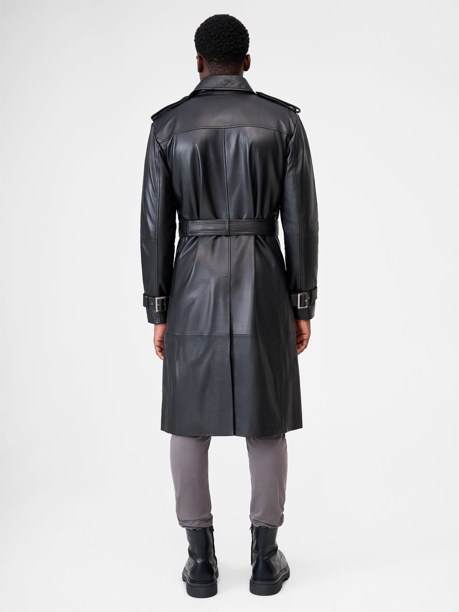 RICANO Trenchcoat »Ledermantel Domenico« Handgefertigt aus echtem Leder