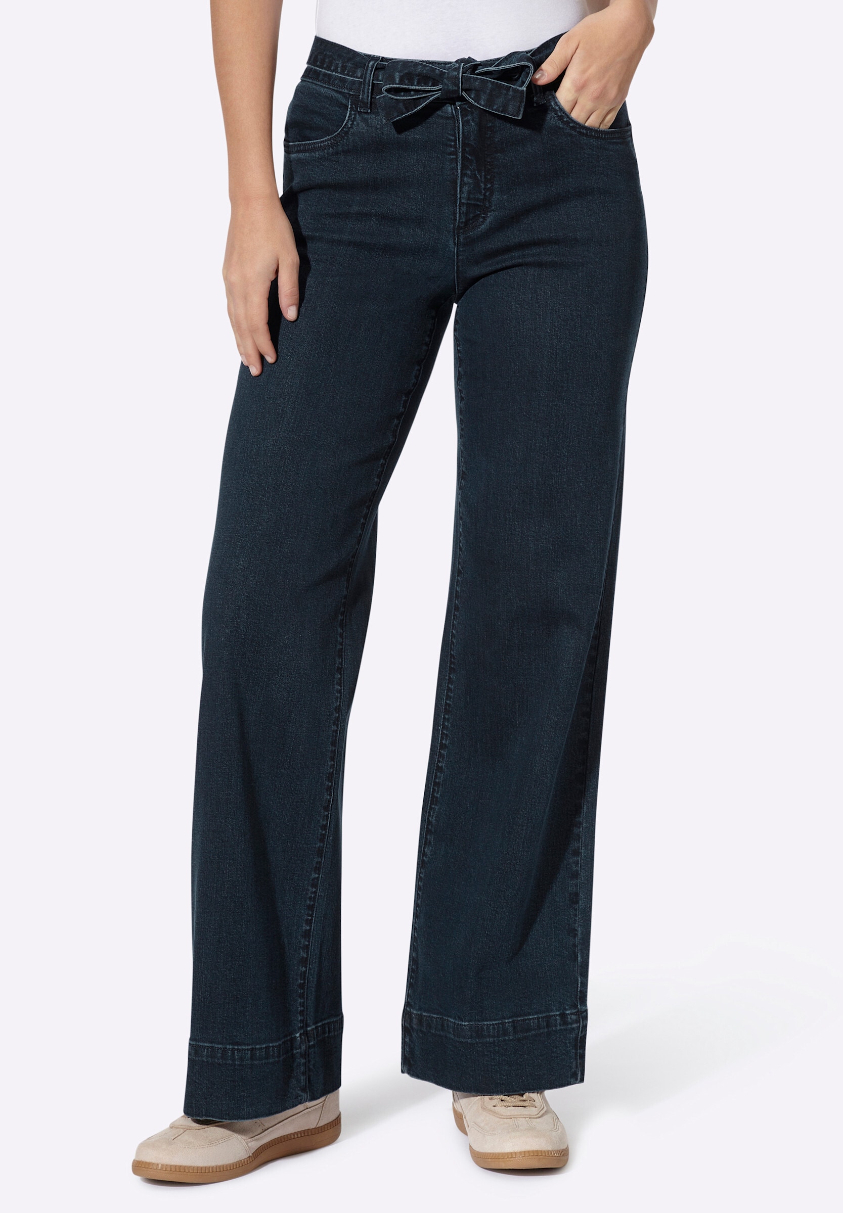heine Bequeme Jeans »Jeans Jeans mit Bindegürtel«