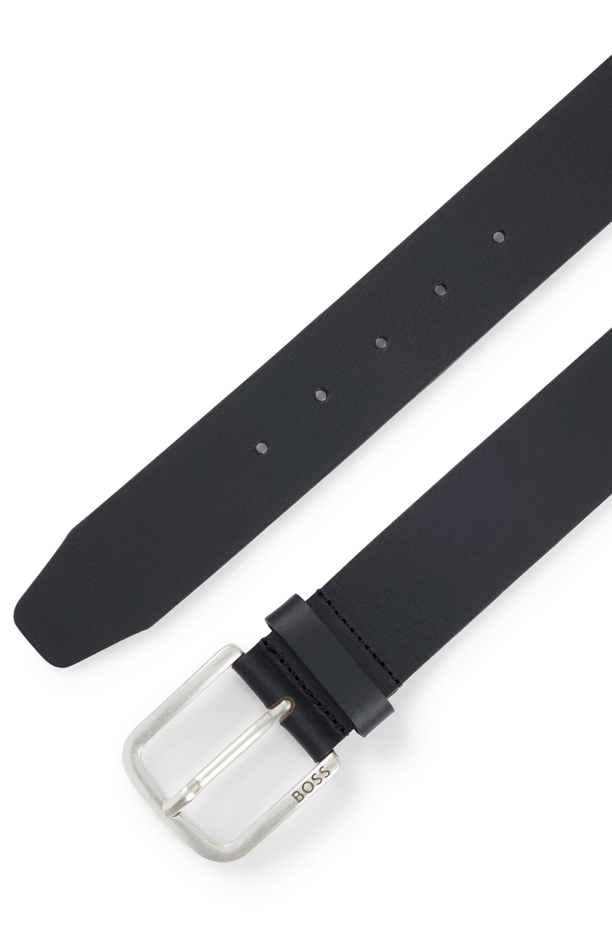 BOSS Ledergürtel »Janni Sz40« mit Prägung auf der Schließe