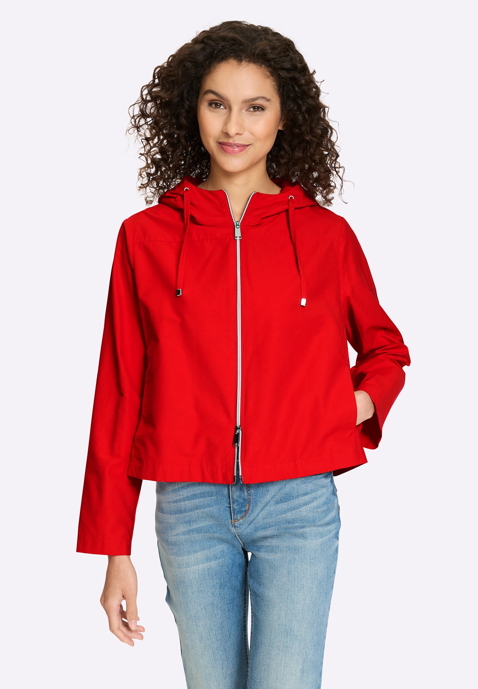 heine Kurzjacke »Jacke Kapuzenjacke mit 2-Wege-Zipper« mit Kapuze