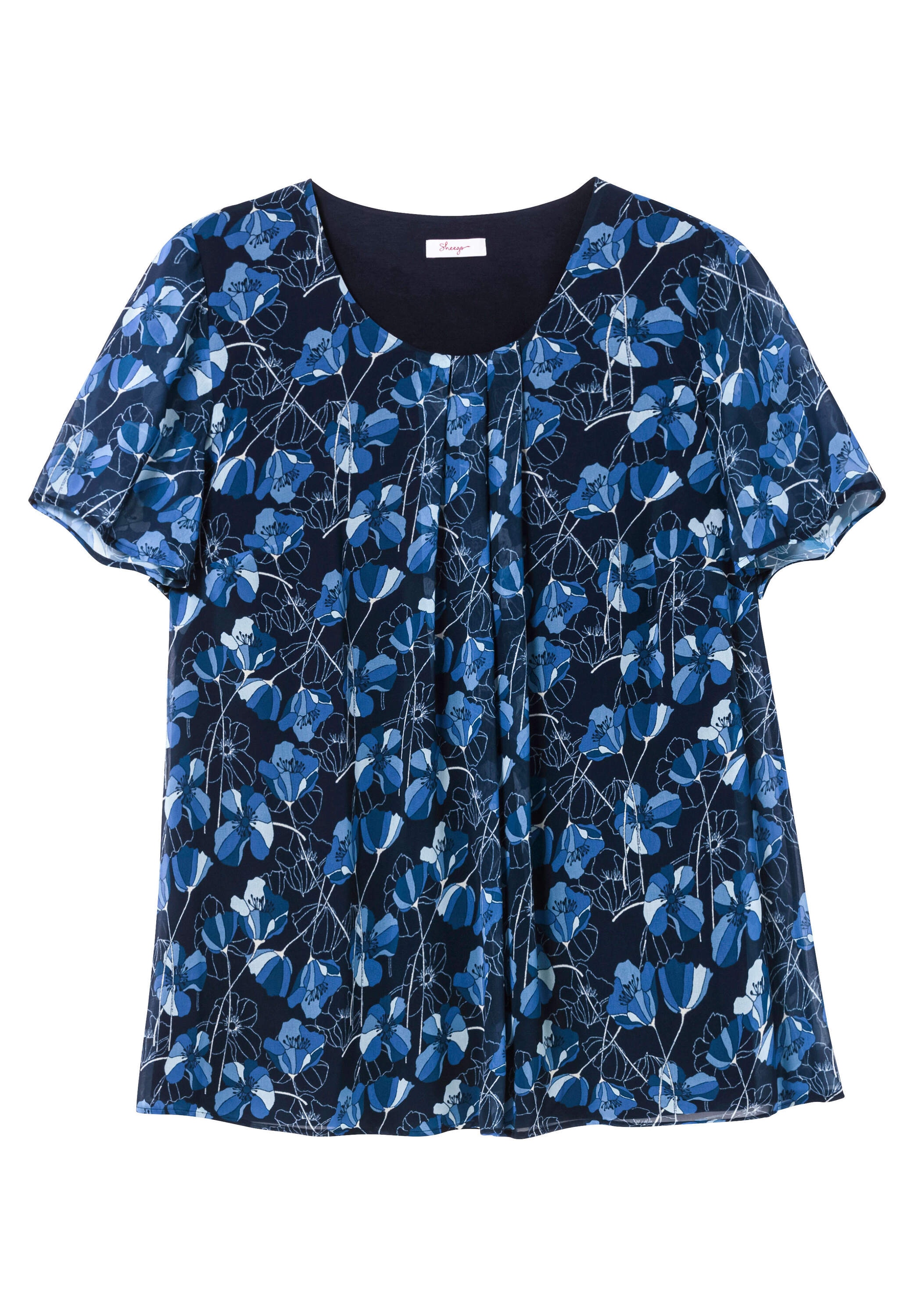 Sheego Longbluse »Tunika Tunika aus Chiffon, im Lagenlook«