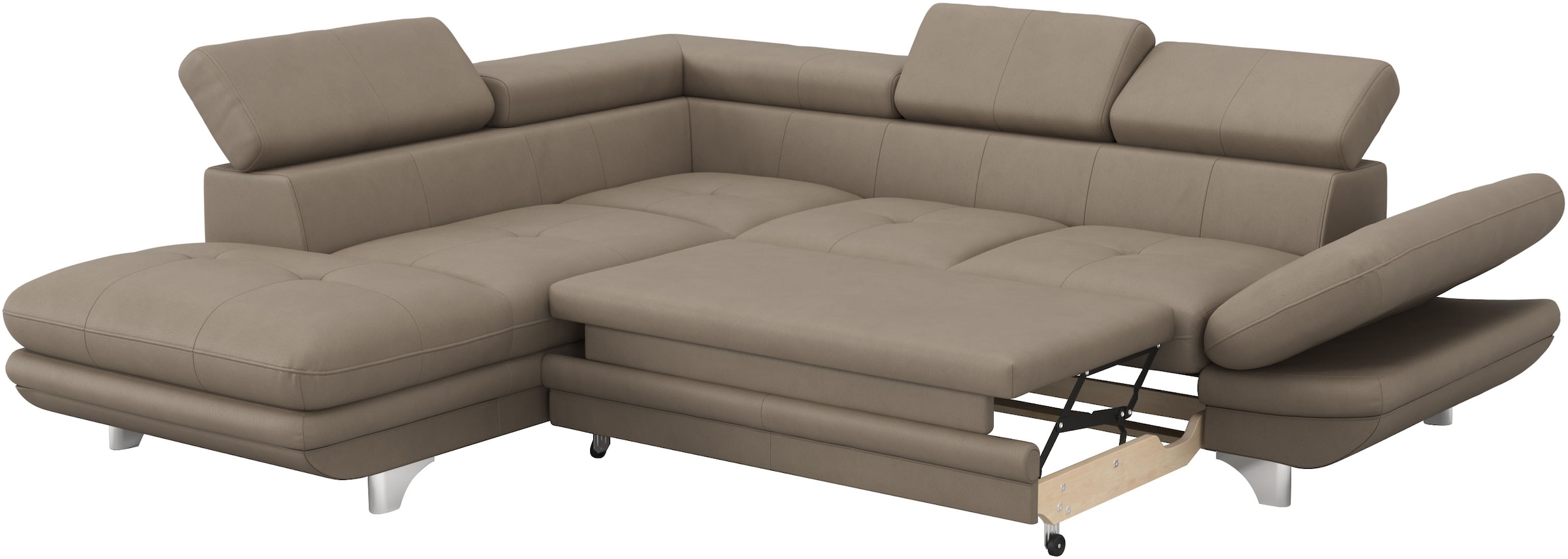 COTTA Ecksofa »Enterprise L-Form«, mit Arm- & Kopfteilverstellung, wahlweise mit Bettfunktion