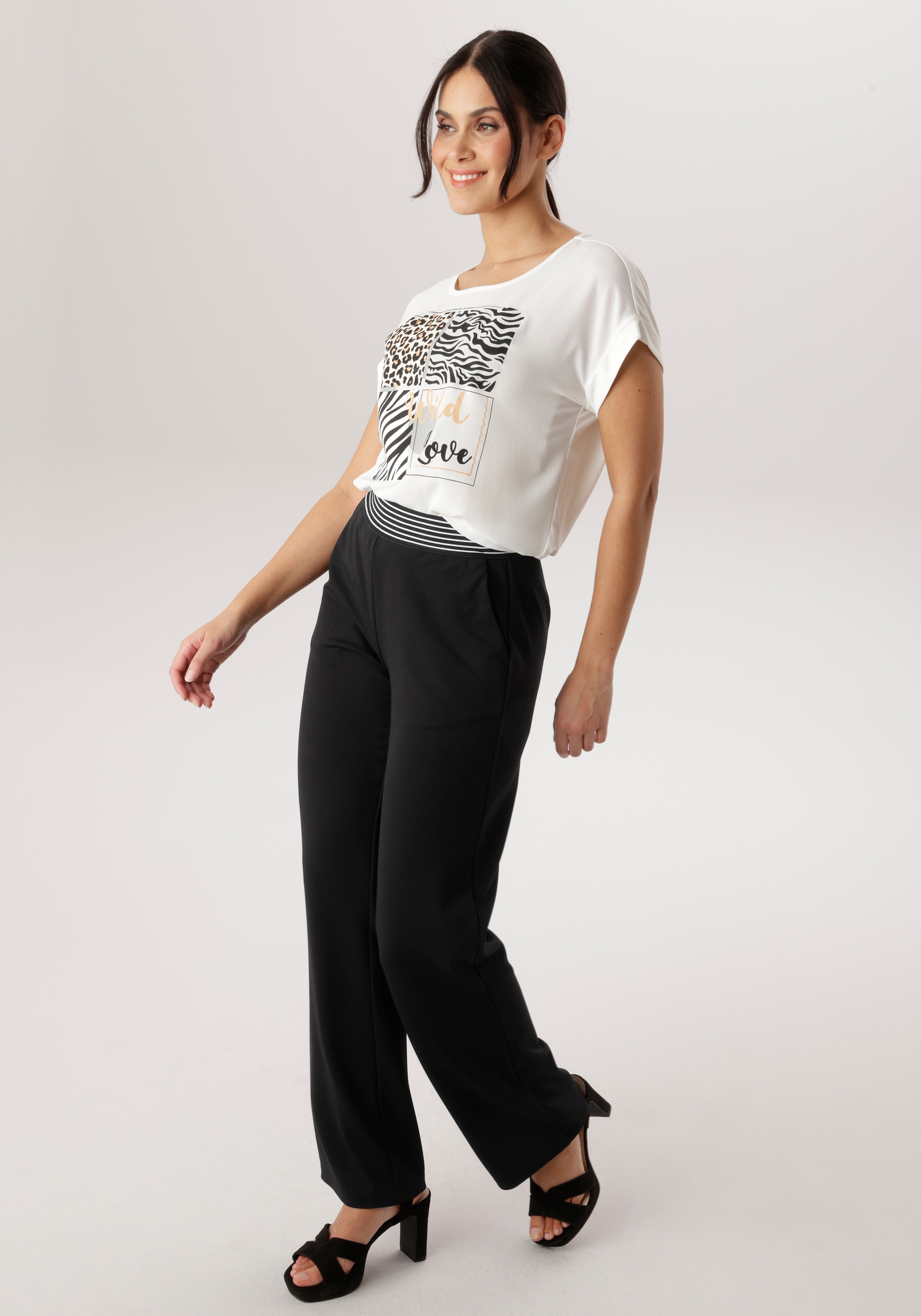 Aniston SELECTED Schlupfhose  mit gestreifen Rundum-Gummizug - NEUE KOLLEKTION