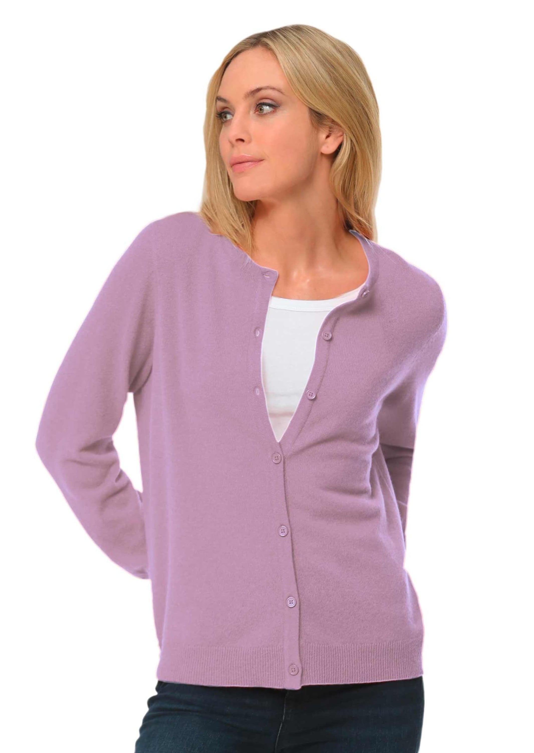 GOLDNER Strickpullover »Kaschmirstrickjacke mit Rundhalsausschnitt Kuschelweiche Kaschmir-Strickjacke mit Rundhals«