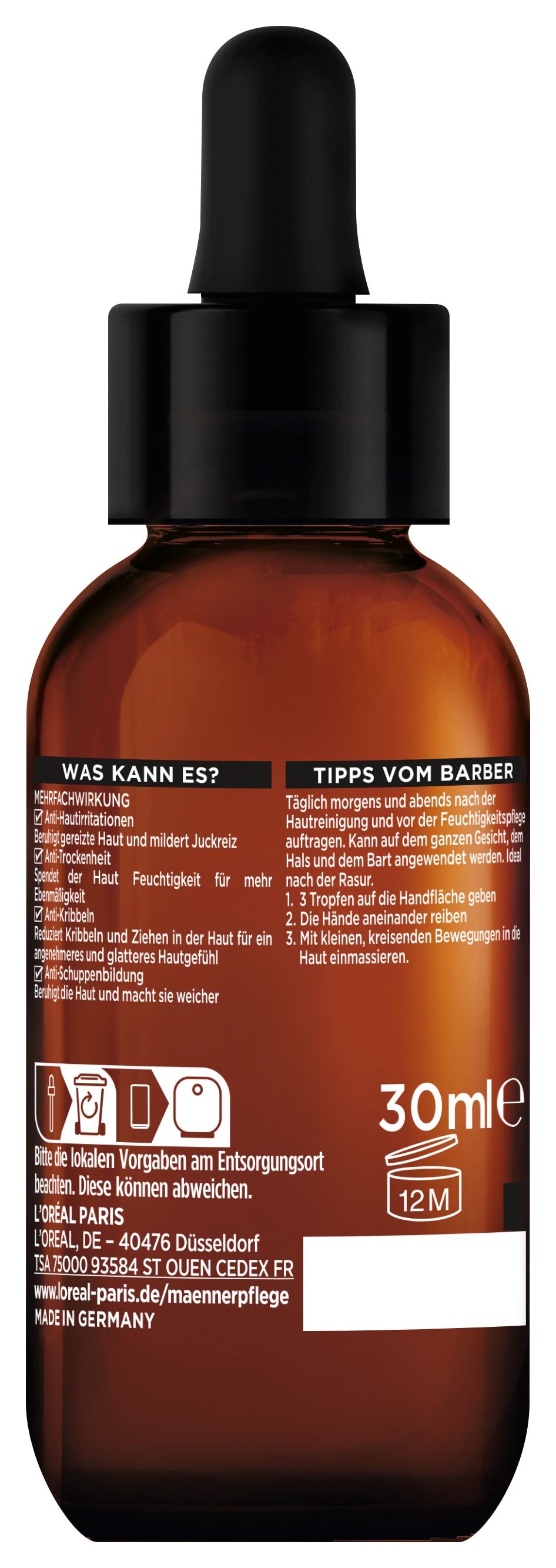 L'ORÉAL PARIS MEN EXPERT Bartserum »BARBER CLUB FLASH REPAIR SERUM« bei trockener und irritierter Männerhaut