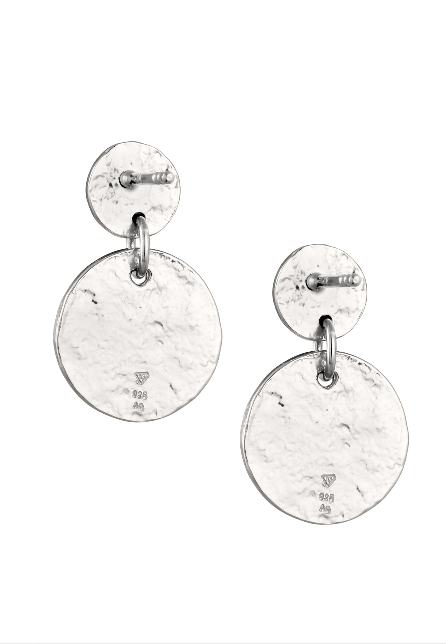 Elli Paar Ohrstecker »Ohrringe Ohrhänge Plättchen Vintage Look 925 Sterling Silber«