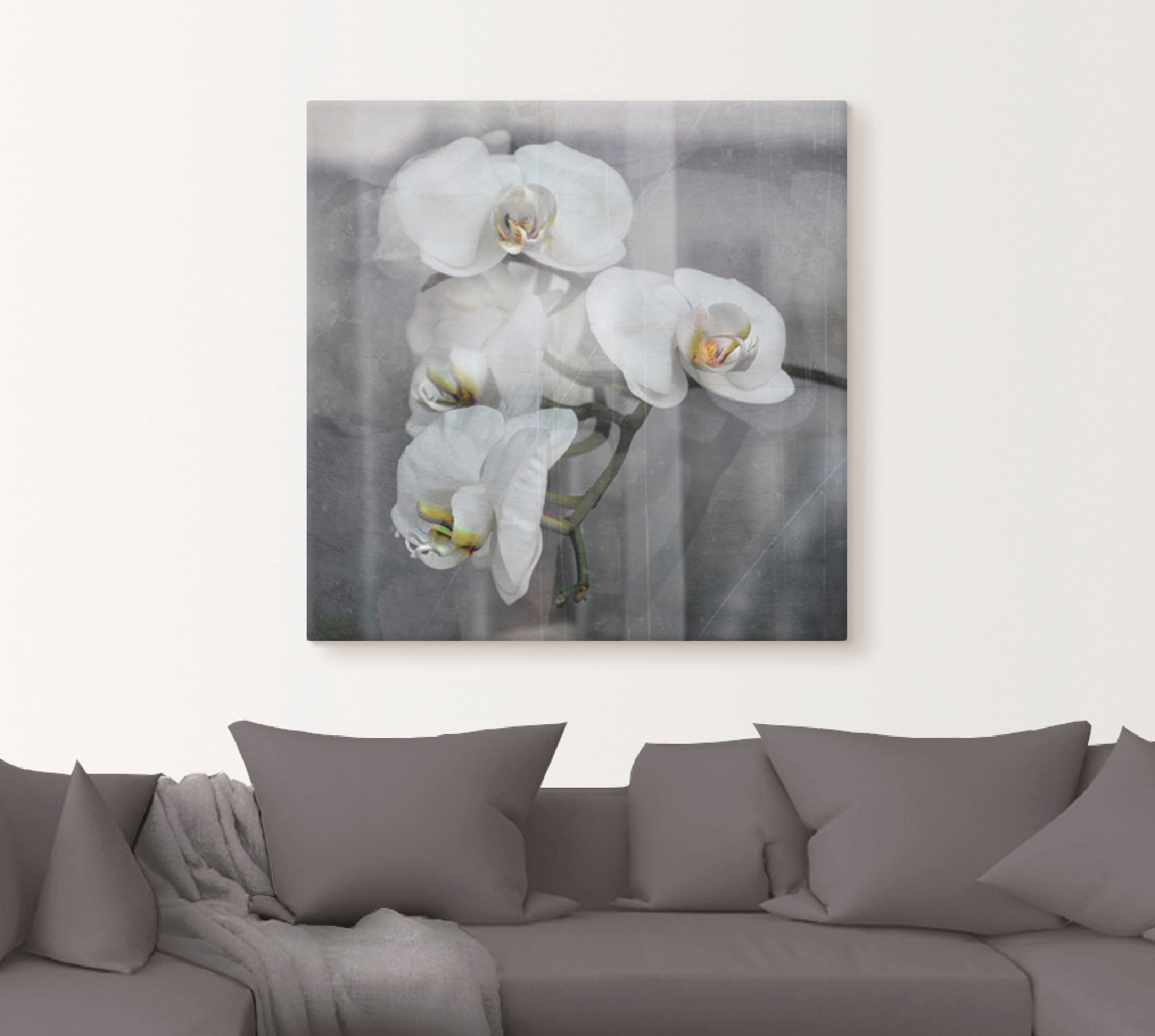 Artland Leinwandbild »Weisse Orchideen - white Orchid« Blumen 1 Stk. tlg. auf Holzrahmen gespannt